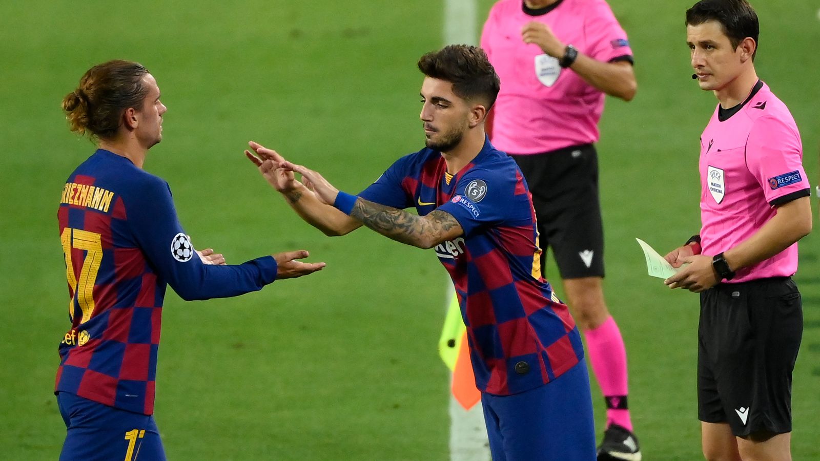 barcelona napoli uefa champions league monchu griezmann