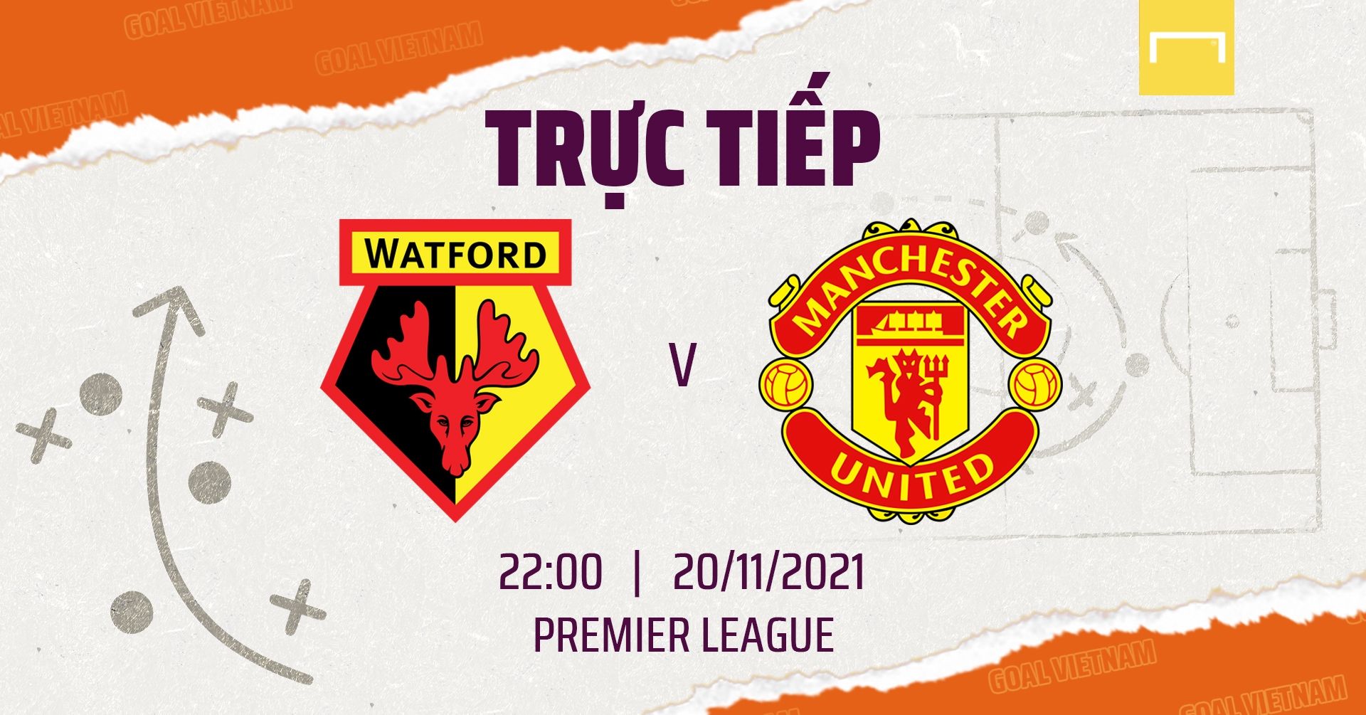 Live Watford vs Manchester United Premier League 2021/22 GFX