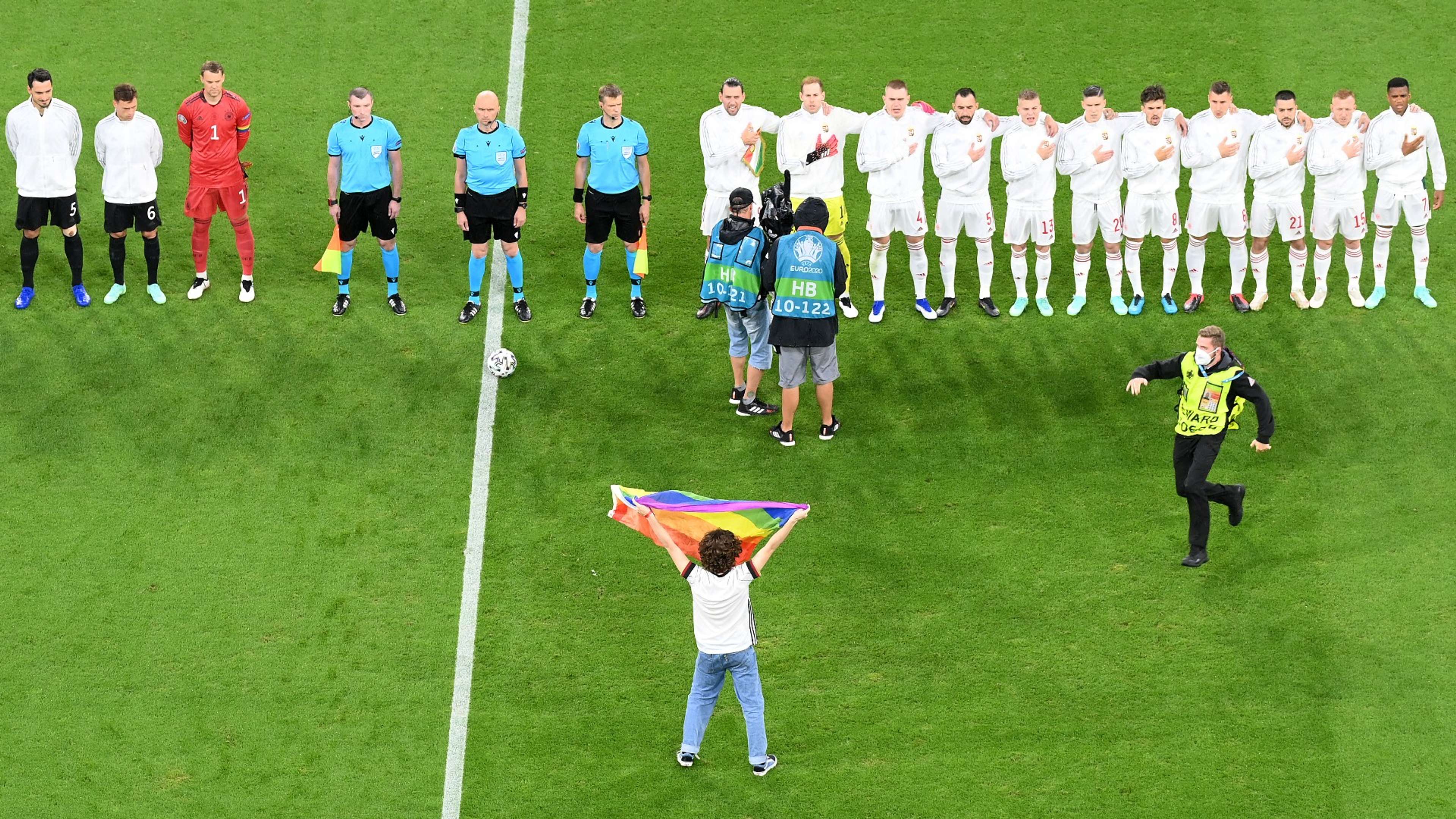 Germany Hungary pitch invader pride Euro 2020