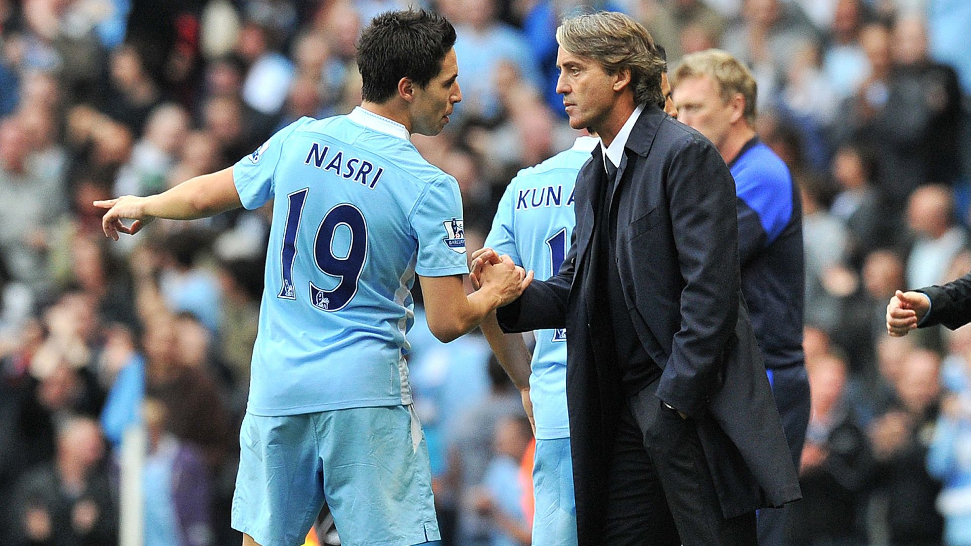 Manchester City Samir Nasri Roberto Mancini
