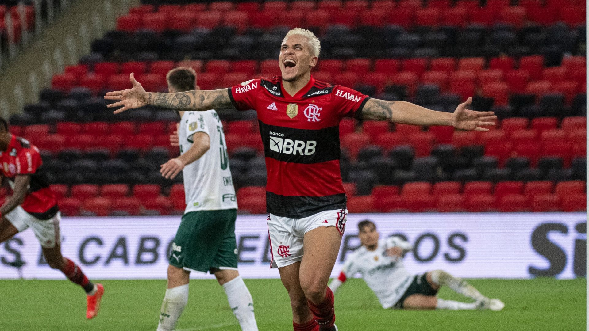 Pedro comemora - Flamengo x Palmeiras Brasileirão Série A 30052021