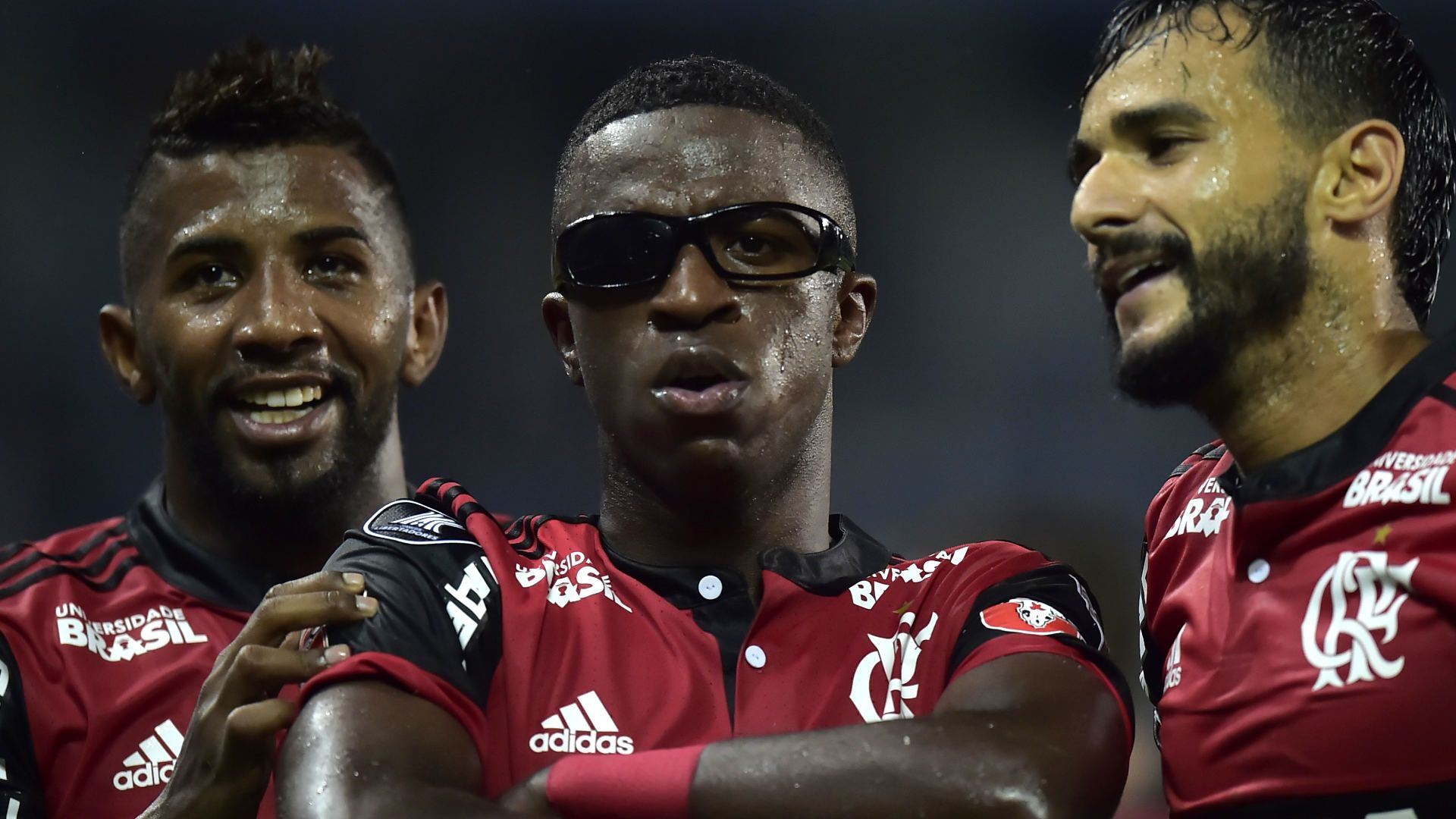 Vinicius Junior Rodinei Henrique Dourado Emelec Flamengo 14032018 Copa Libertadores