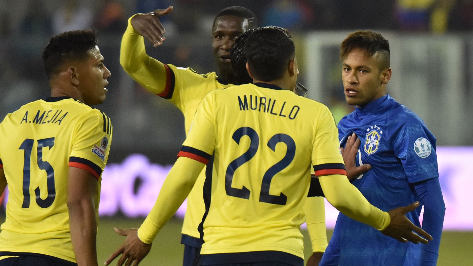 Neymar Brazil Colombia Copa America 17062015