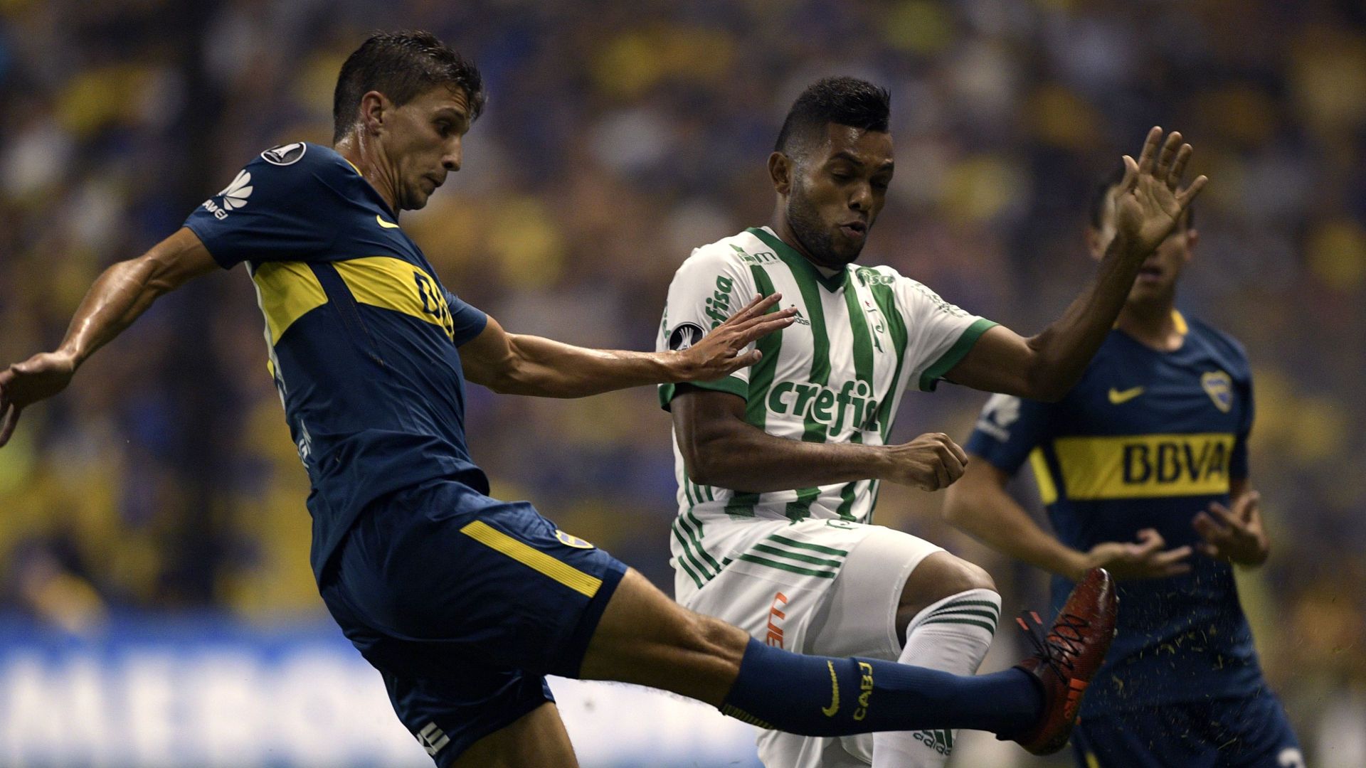 Santiago Vergini Miguel Borja Boca Palmeiras Copa Libertadores 25042018