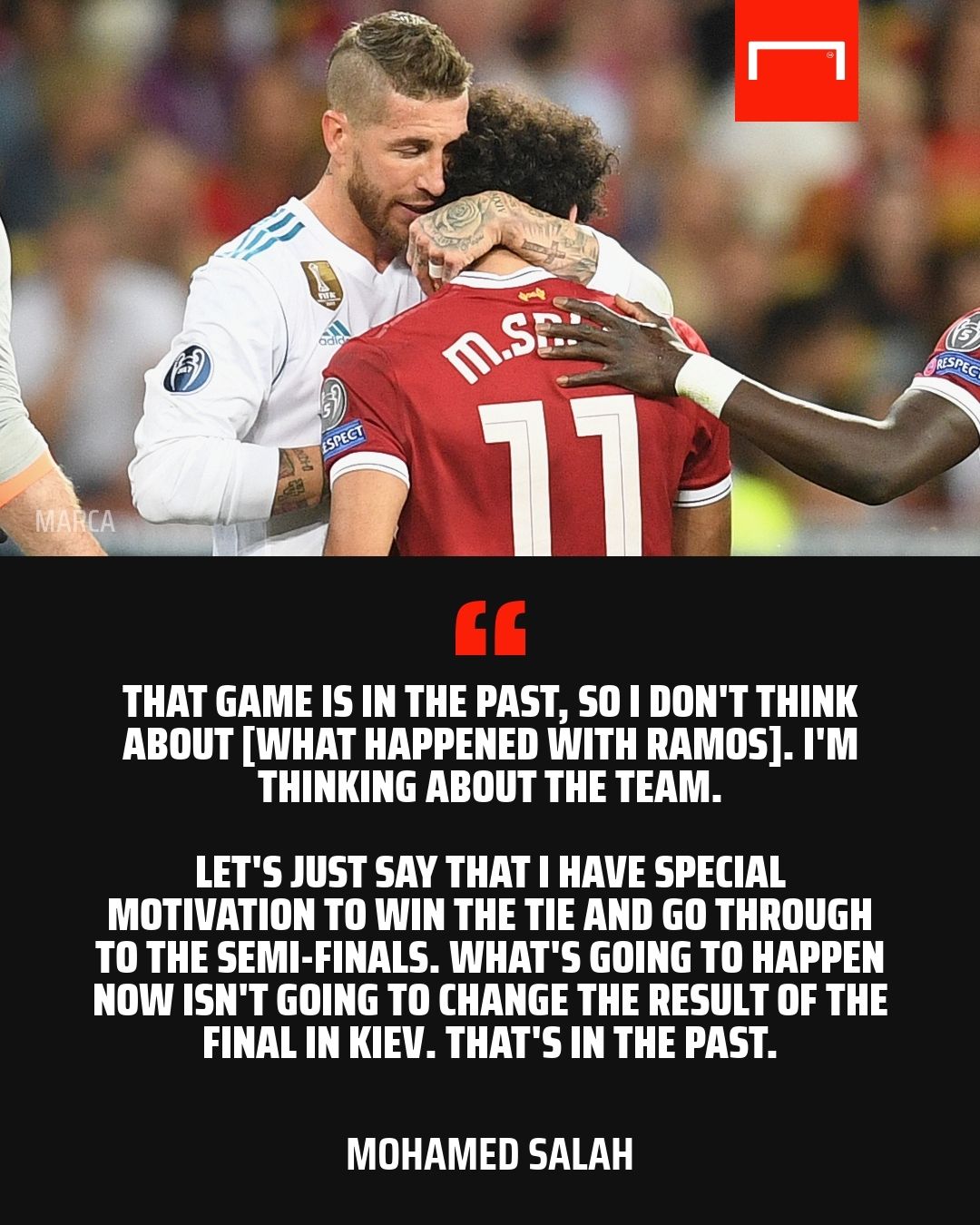 Mohamed Salah Sergio Ramos Liverpool Real Madrid quote GFX