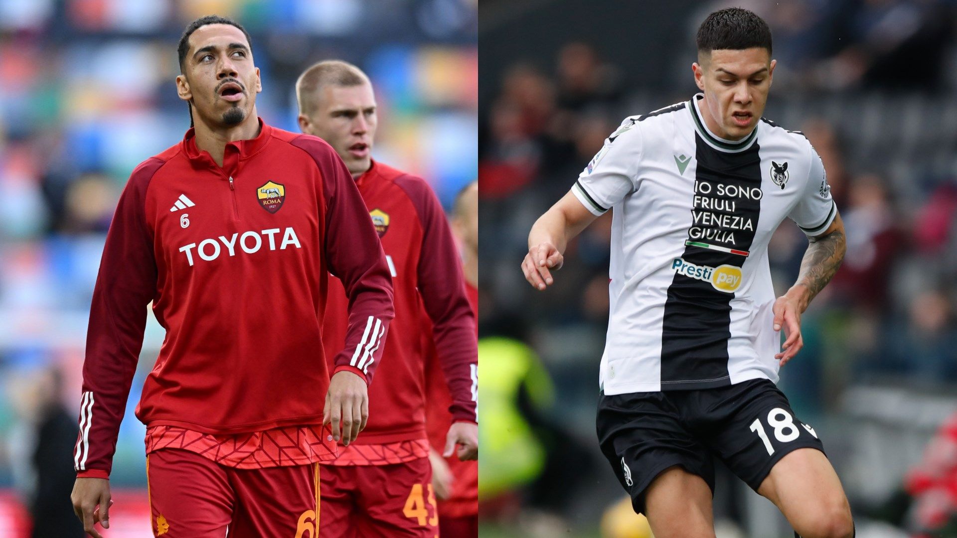 Smalling Perez Udinese Roma