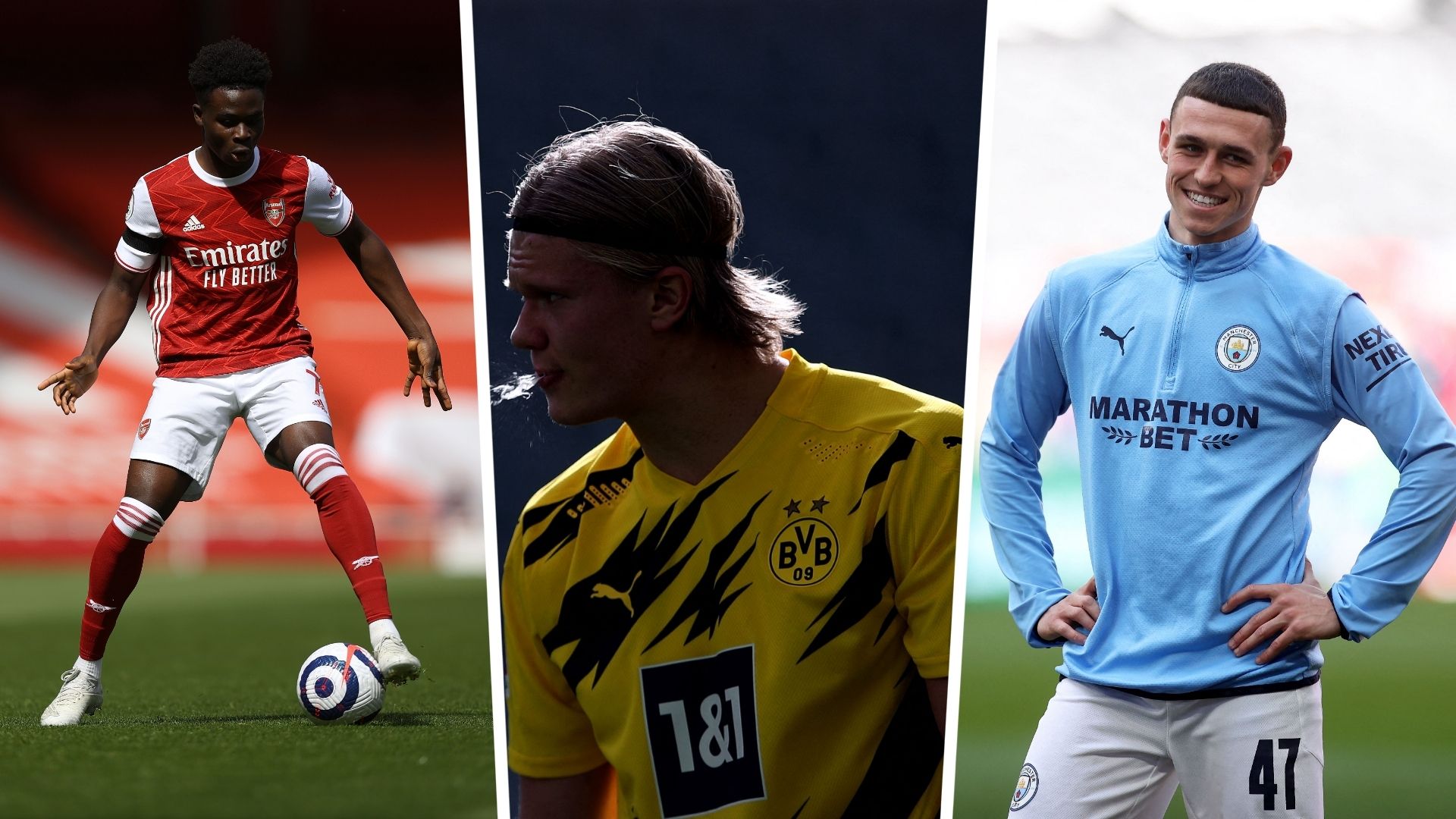 Phil Foden Erling Haaland Bukayo Saka