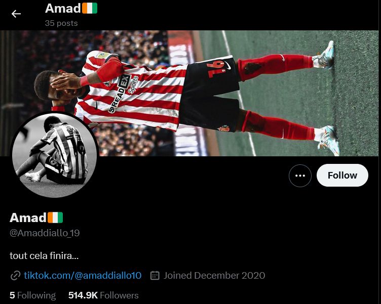 Amad Diallo X [Twitter]