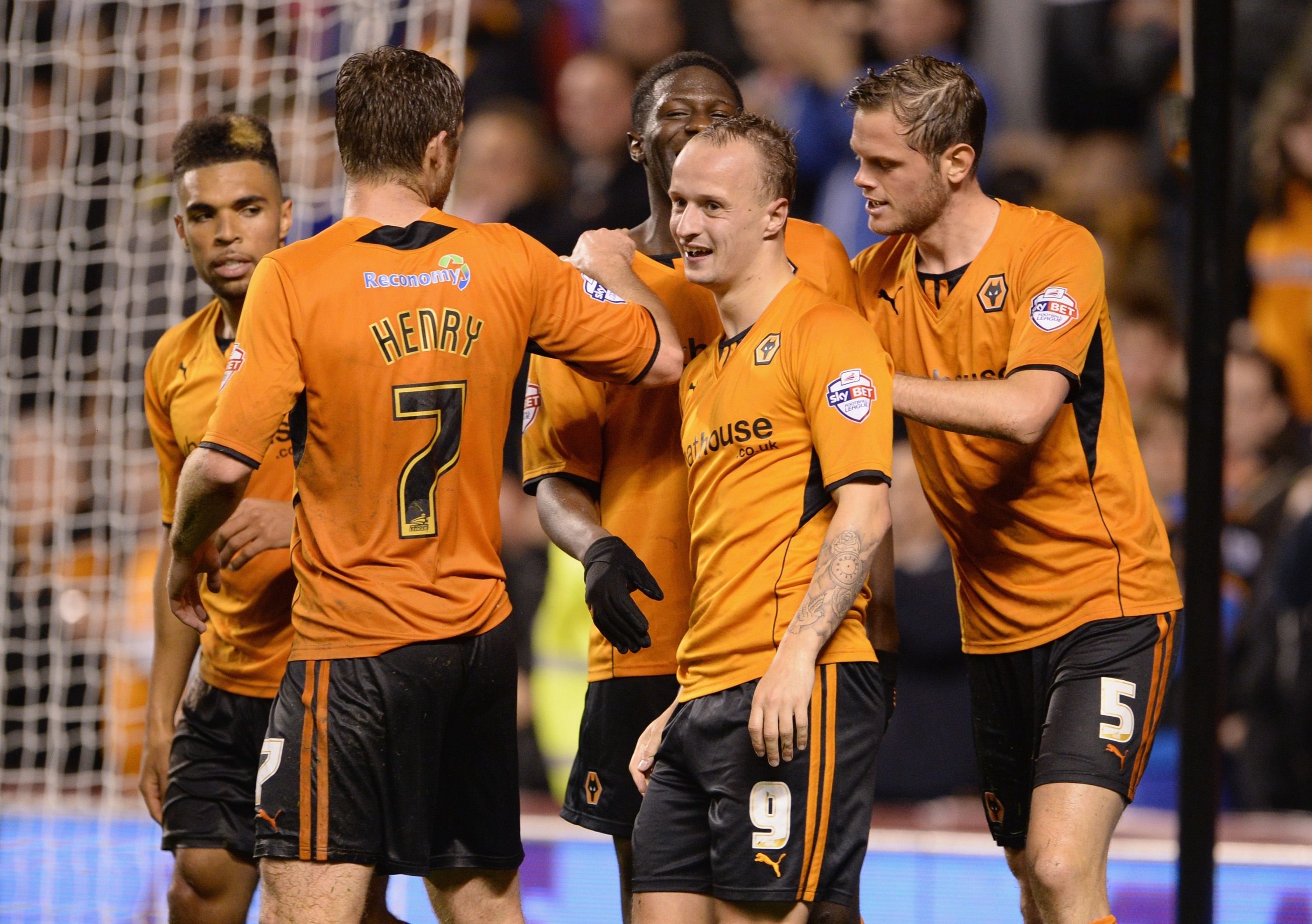 Wolverhampton Wanderers players celebrate