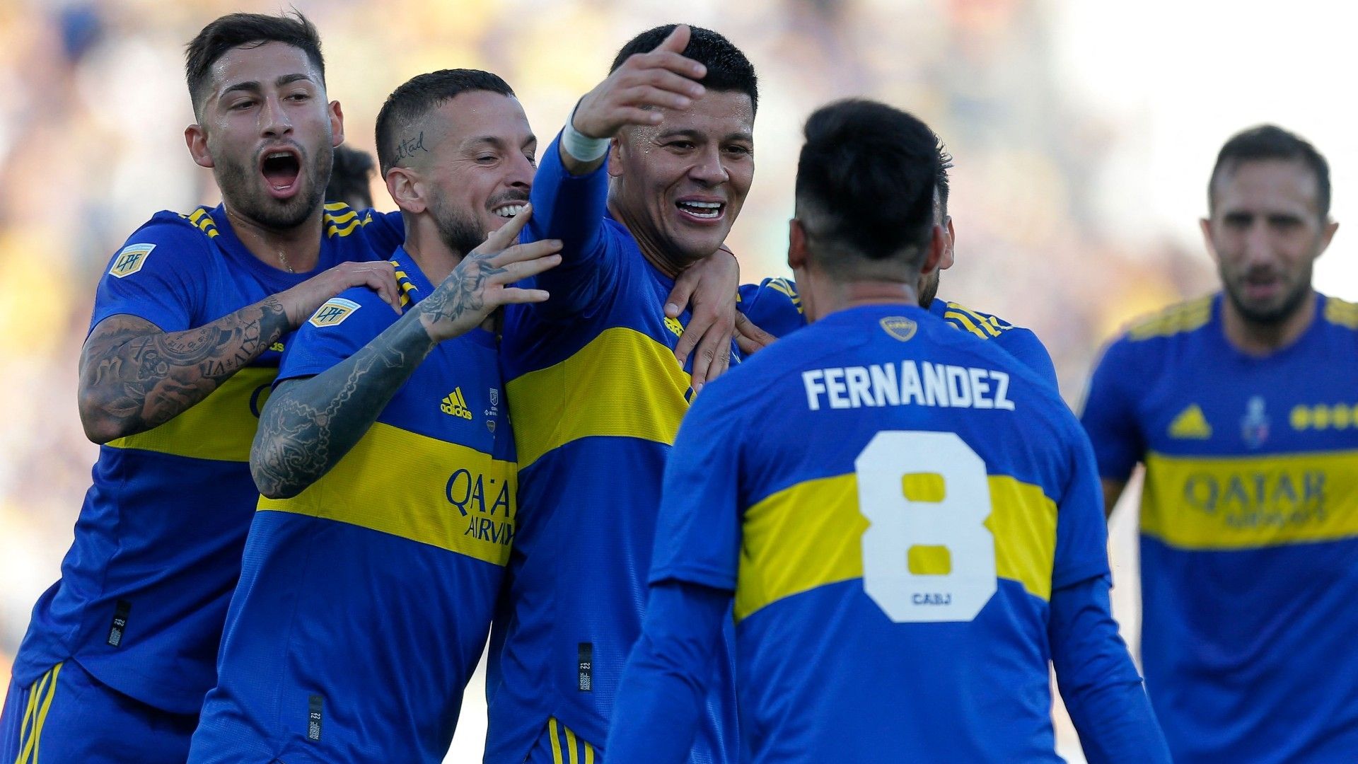 festejo Boca Tigre final Copa Liga Profesional 22052022