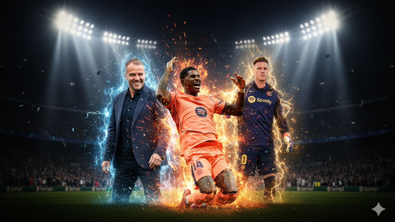 Barcelona GFX Flick Marcus Rashford Ter Stegen