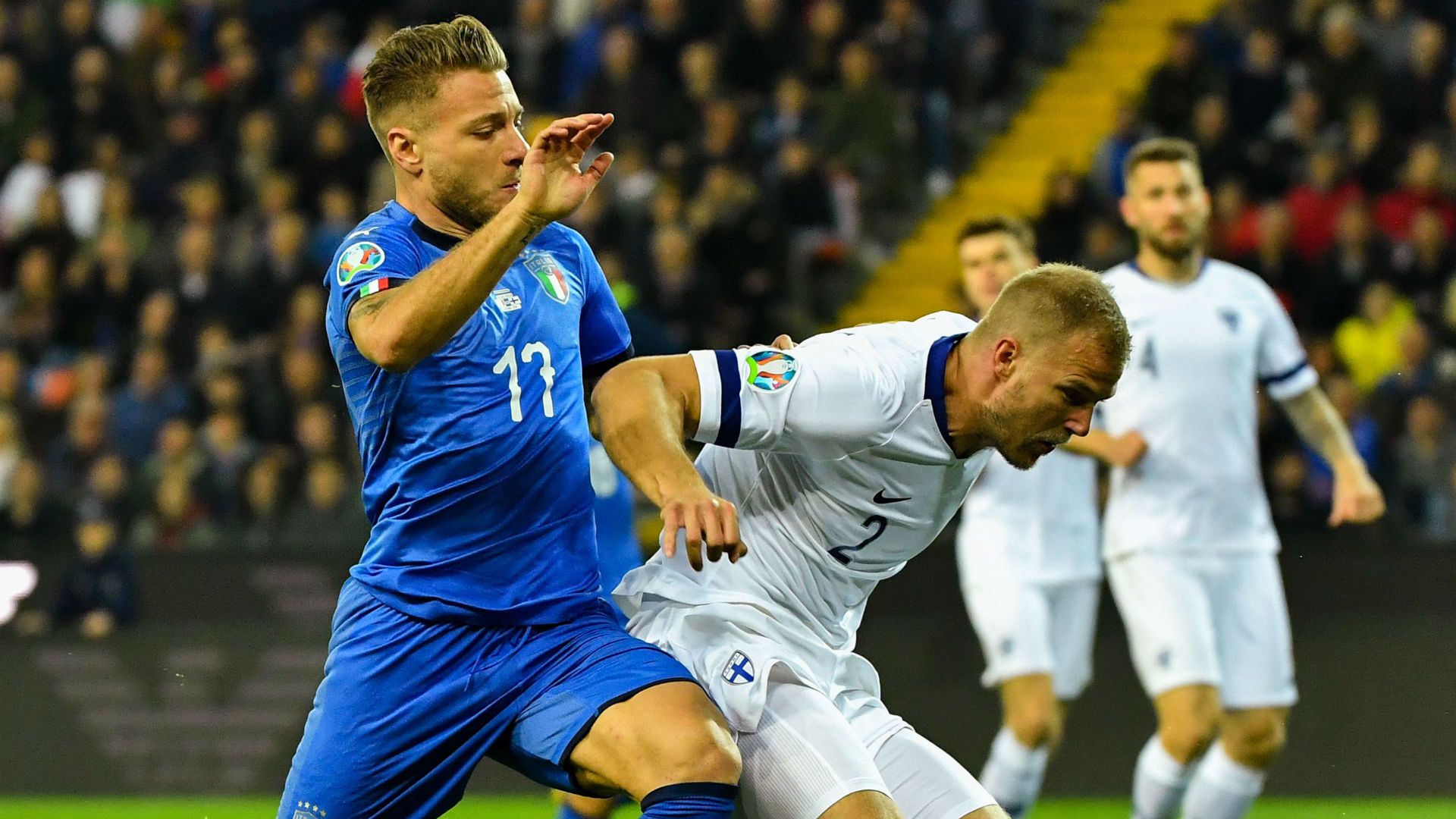 Paulus Arajuuri Ciro Immobile Italy Finland Euro 2020 qualifying 2019