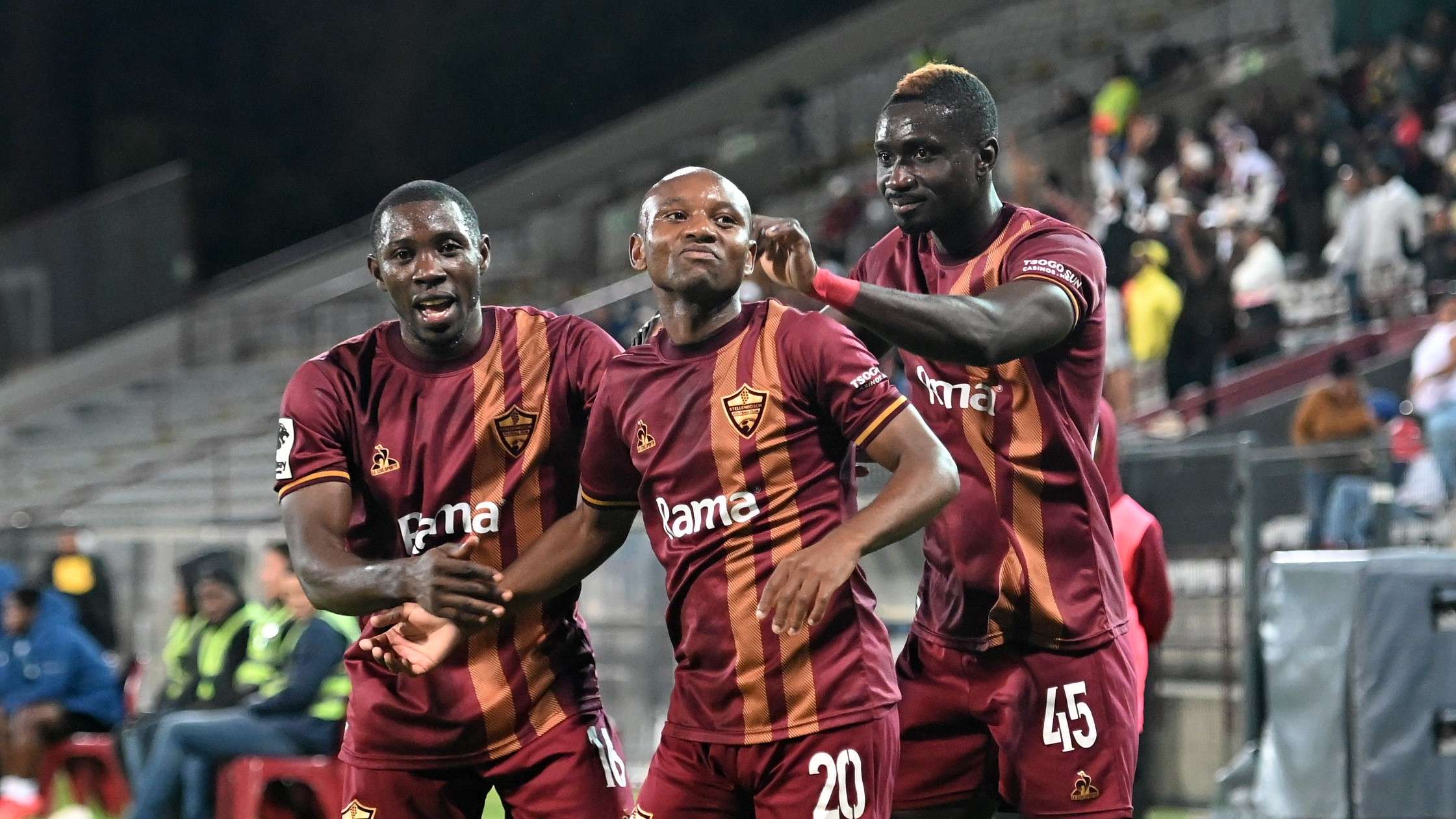 Stellenbosch celebrate a goal against AmaZulu