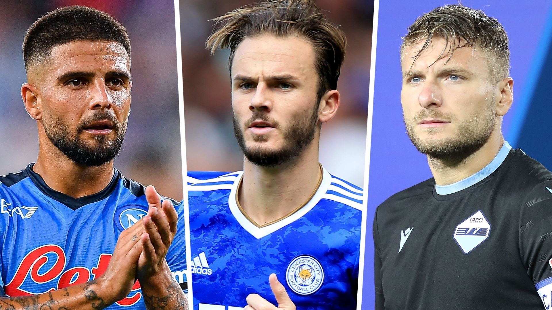 Lorenzo Insigne James Maddison Ciro Immobile 2021-22 Europa League