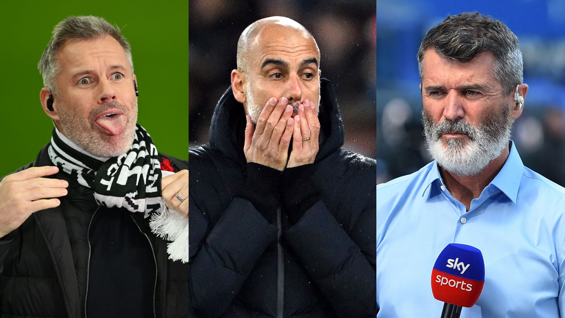 GFX Jamie Carragher Pep Guardiola Roy Keane