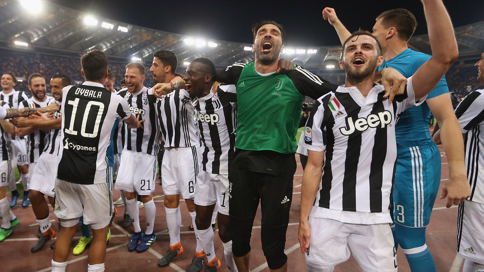 Juventus celebrating Scudetto