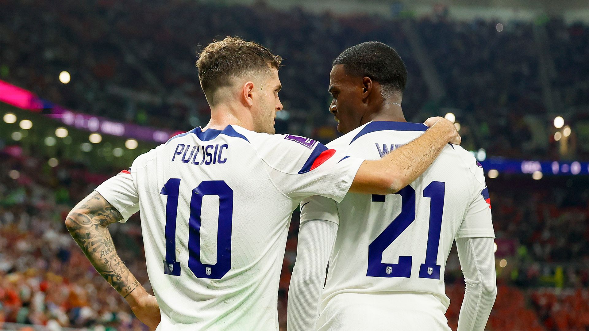 Pulisic Weah USMNT Wales 2022