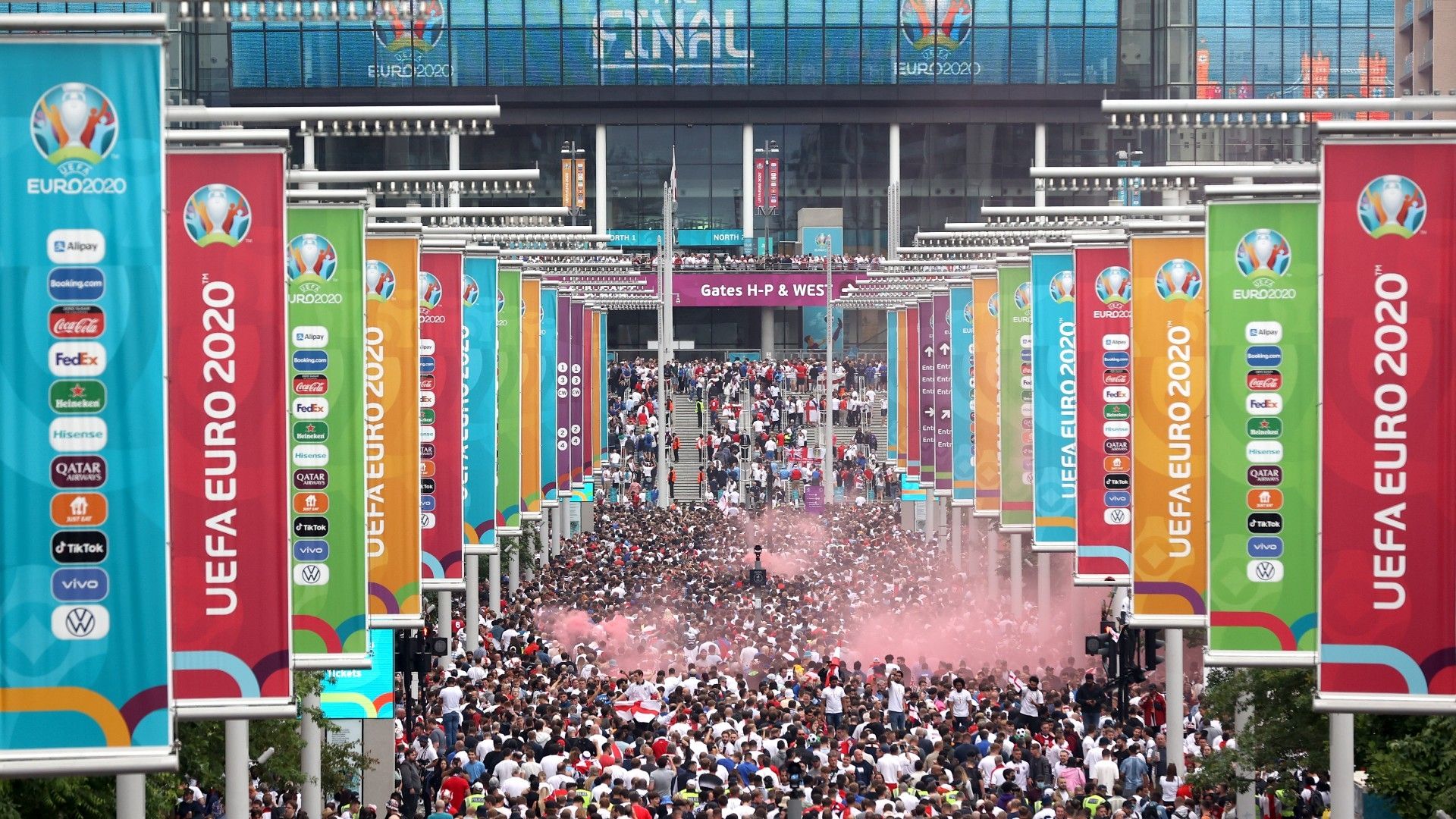 England fans Euro 2020 final Wembley