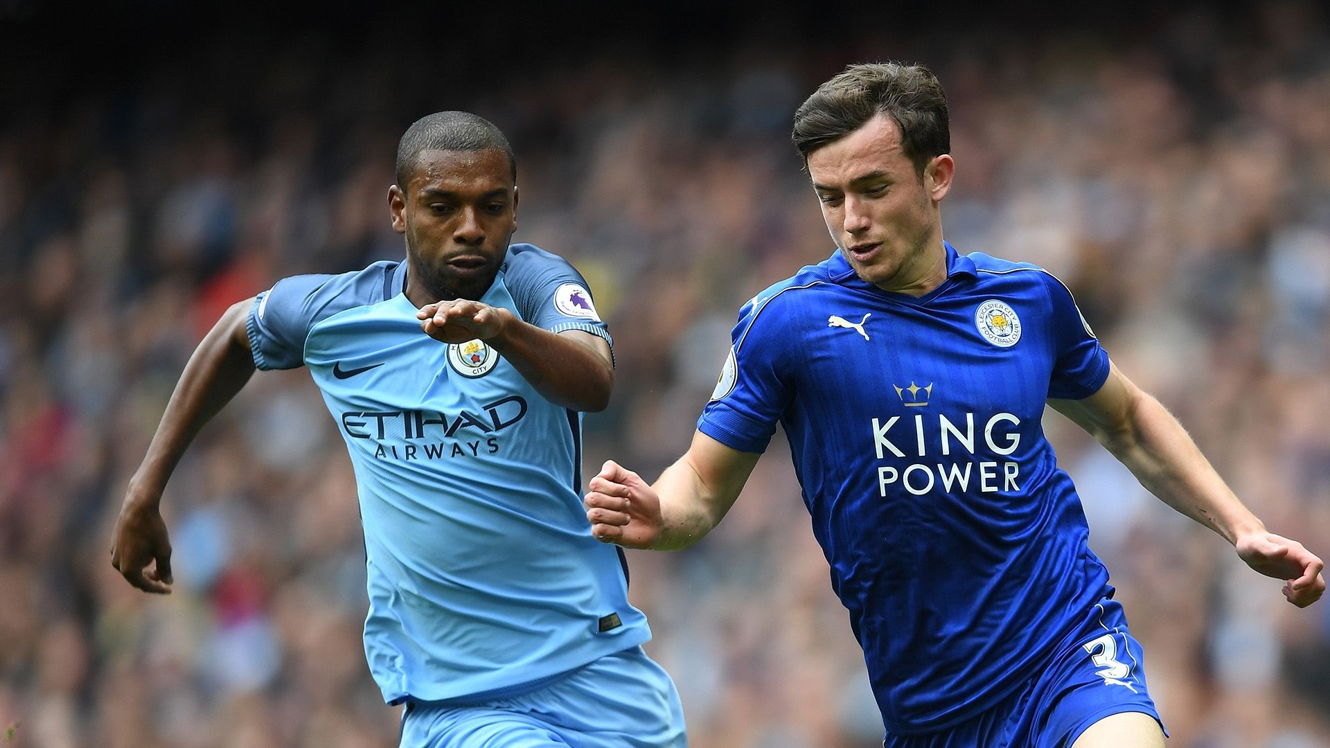 Fernandinho Ben Chilwell Manchester City Leicester City Premier League
