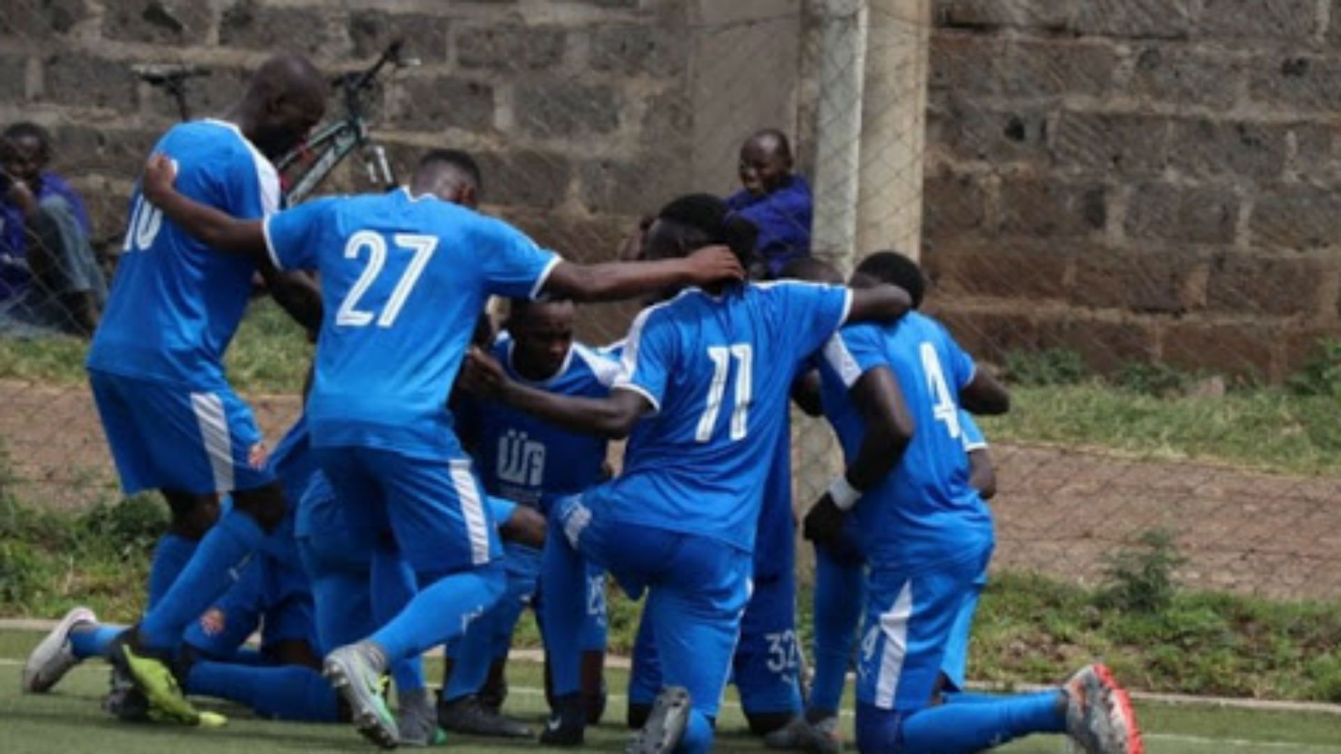 Davis Agesa and City Stars teammates celebrate