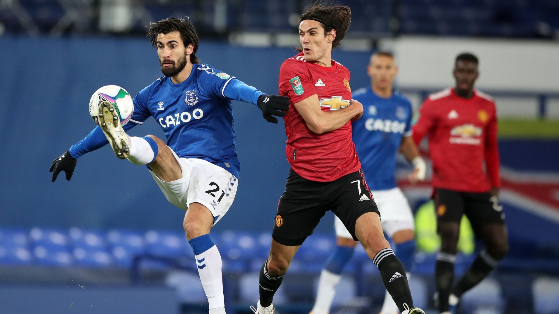 Andre Gomes Everton Edinson Cavani Manchester United