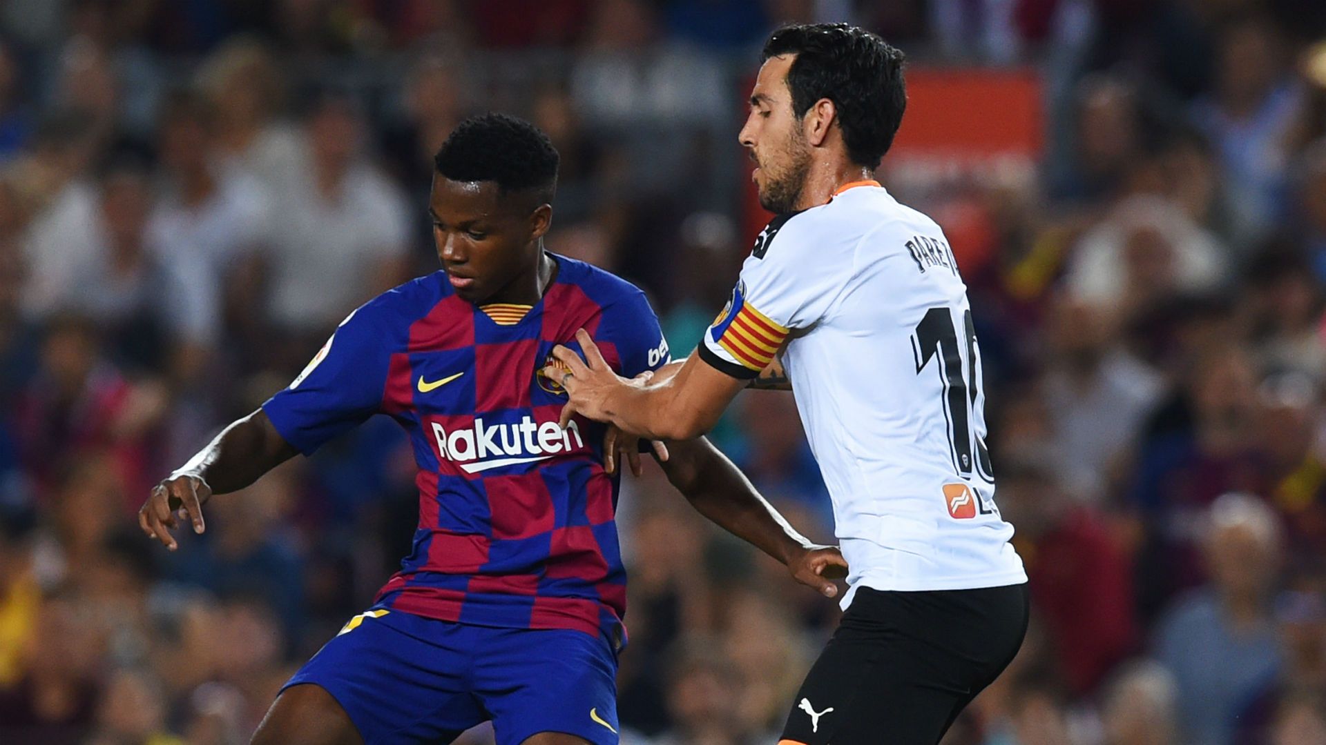 Ansu Fati Daniel Parejo Barcelona Valencia La Liga 2019