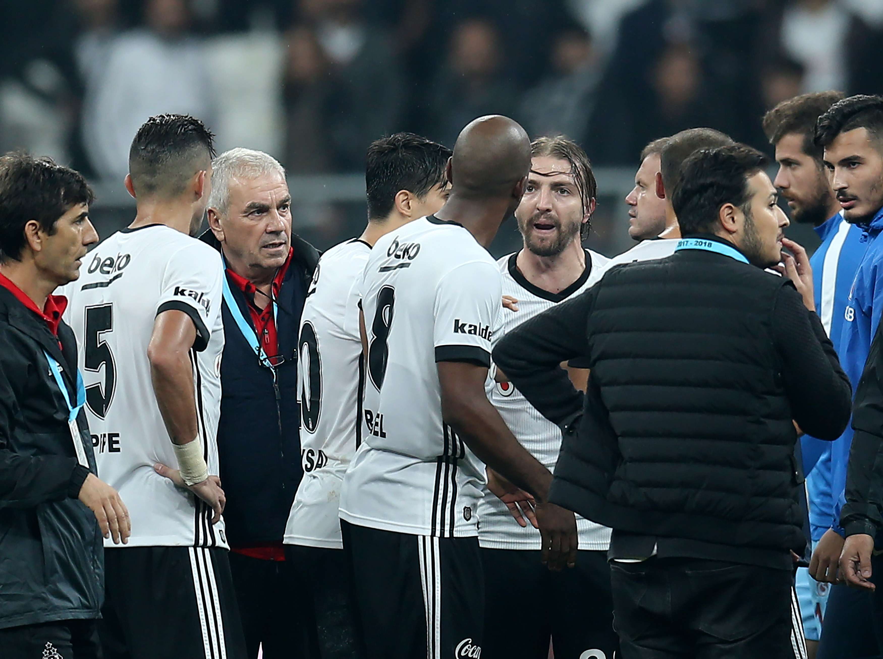 Besiktas players argue