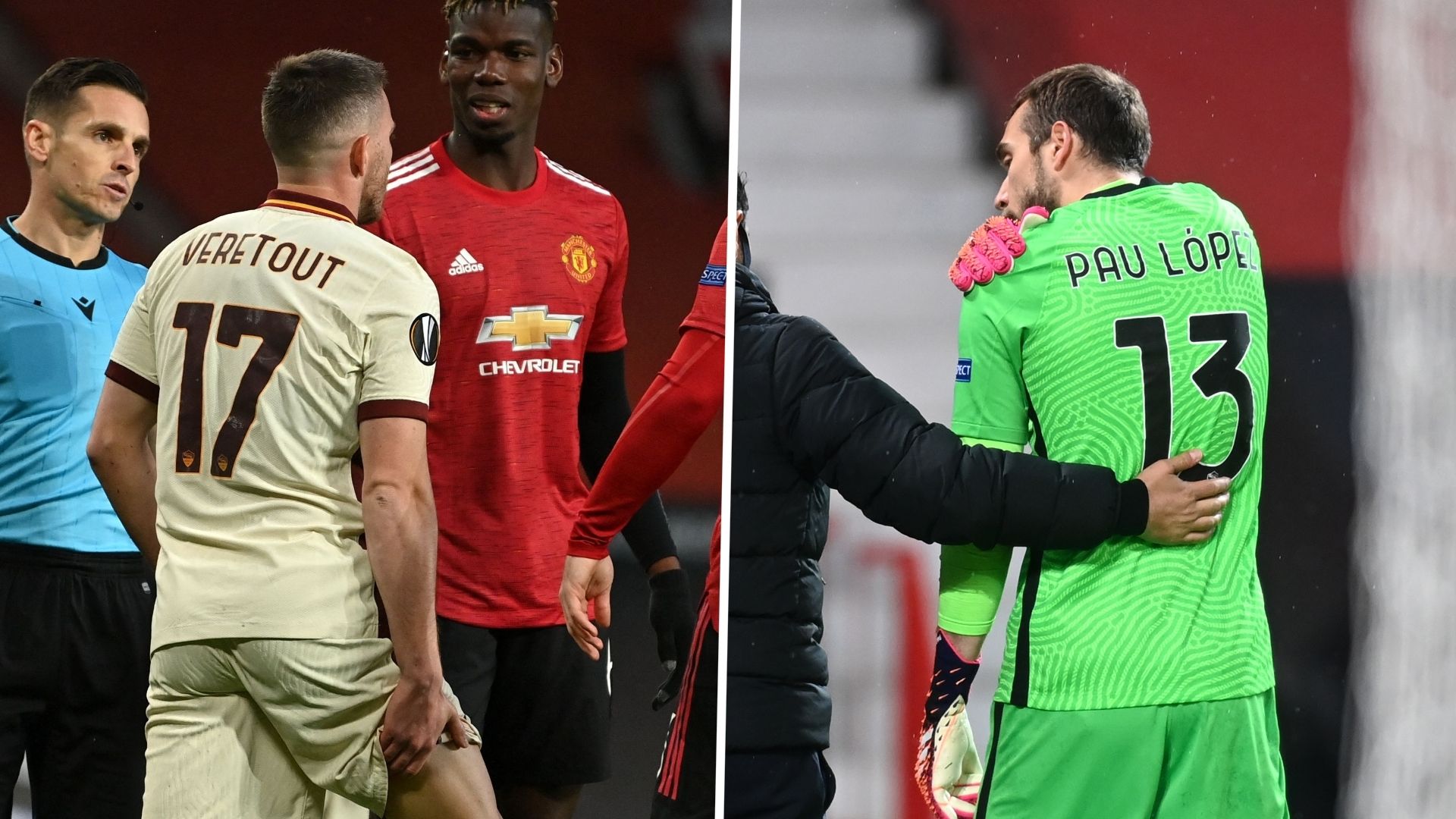 Veretout Pau Lopez Manchester United Roma