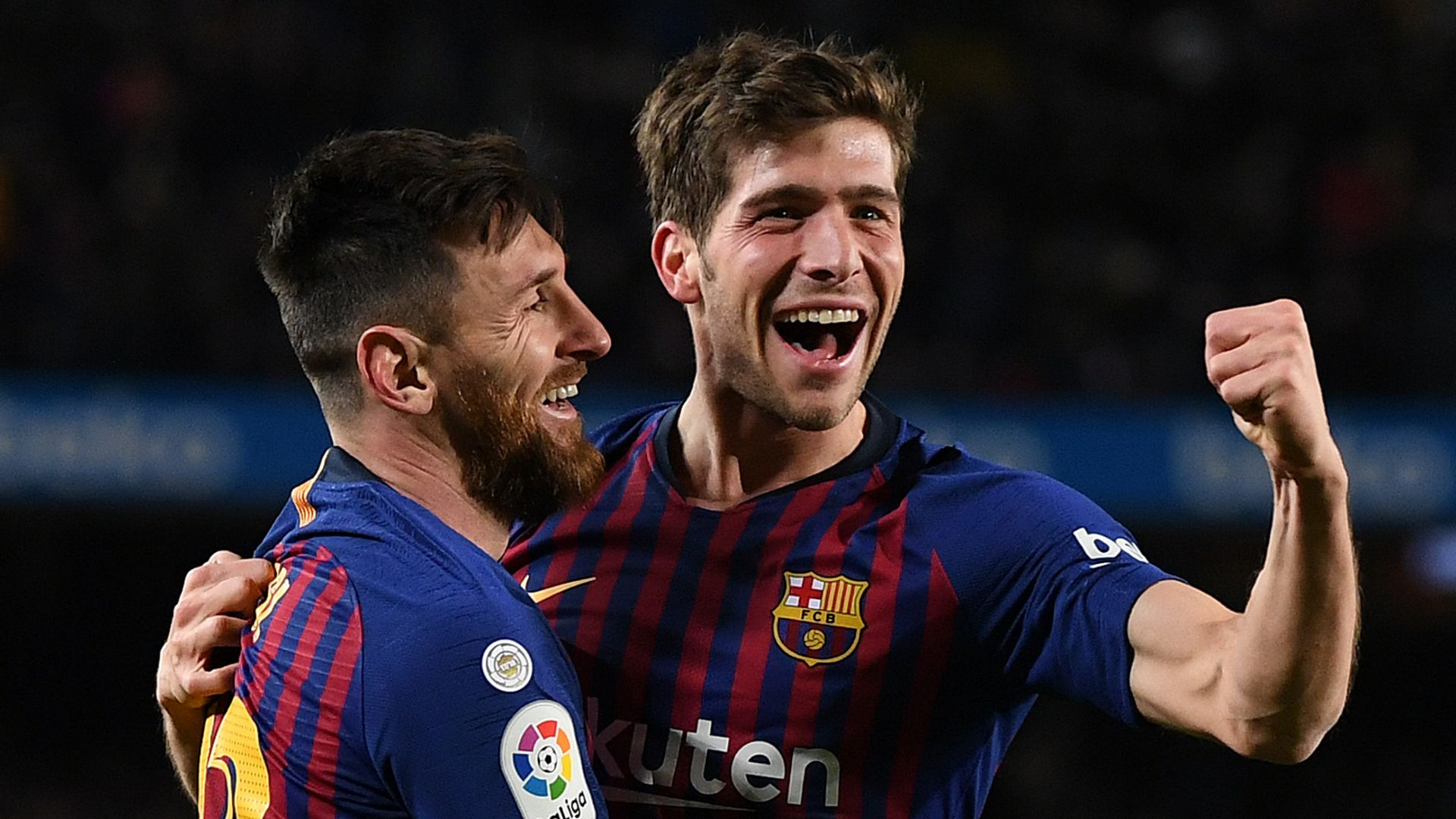 Lionel Messi Sergi Roberto Barcelona