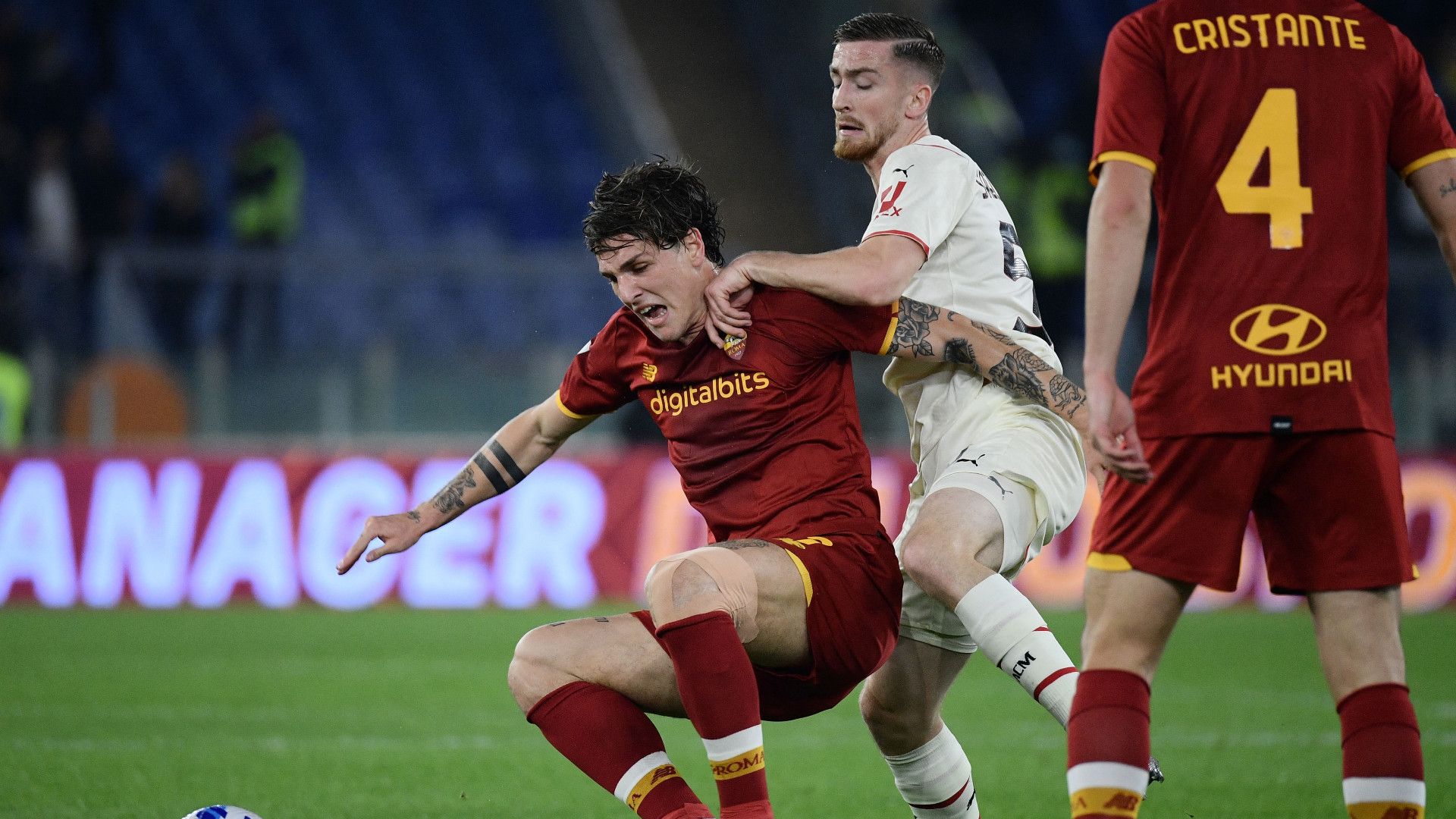 Zaniolo Roma Milan Serie A
