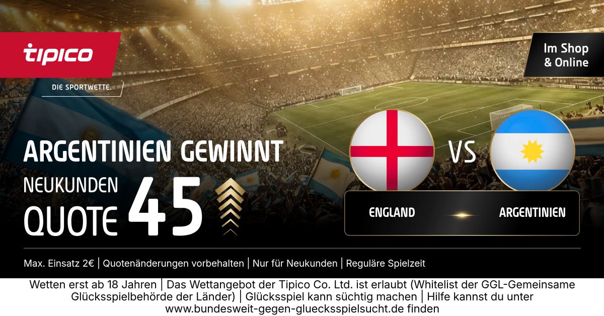England Argentinien tipico quoten boost