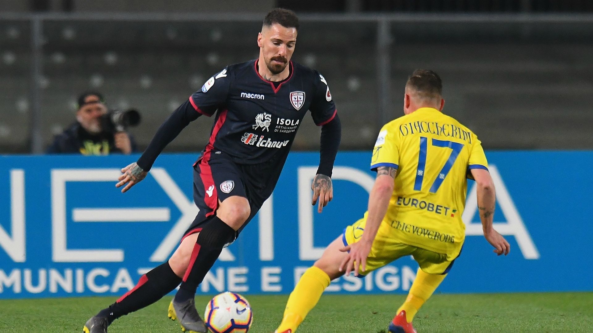Fabrizio Cacciatore Emanuele Giaccherini Chievo Cagliari Serie A 03292019