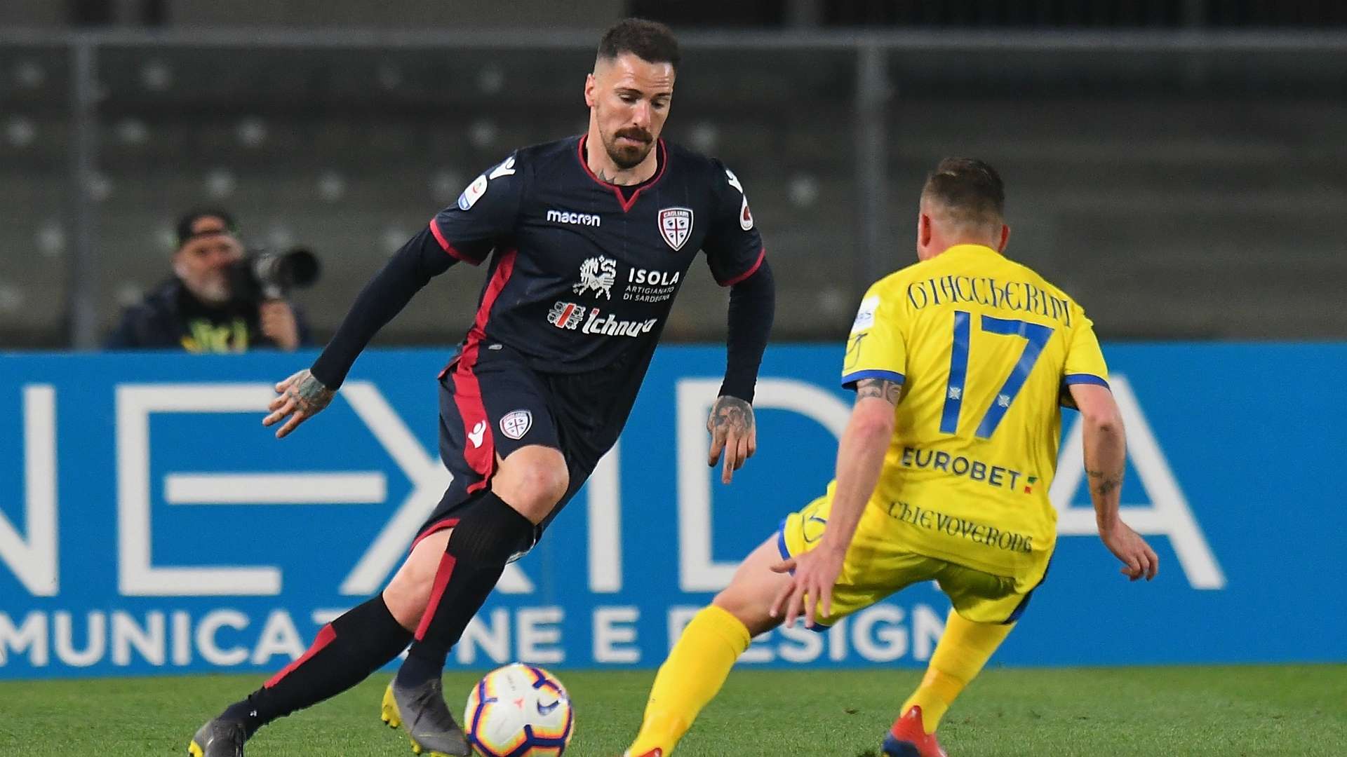 Fabrizio Cacciatore Emanuele Giaccherini Chievo Cagliari Serie A 03292019