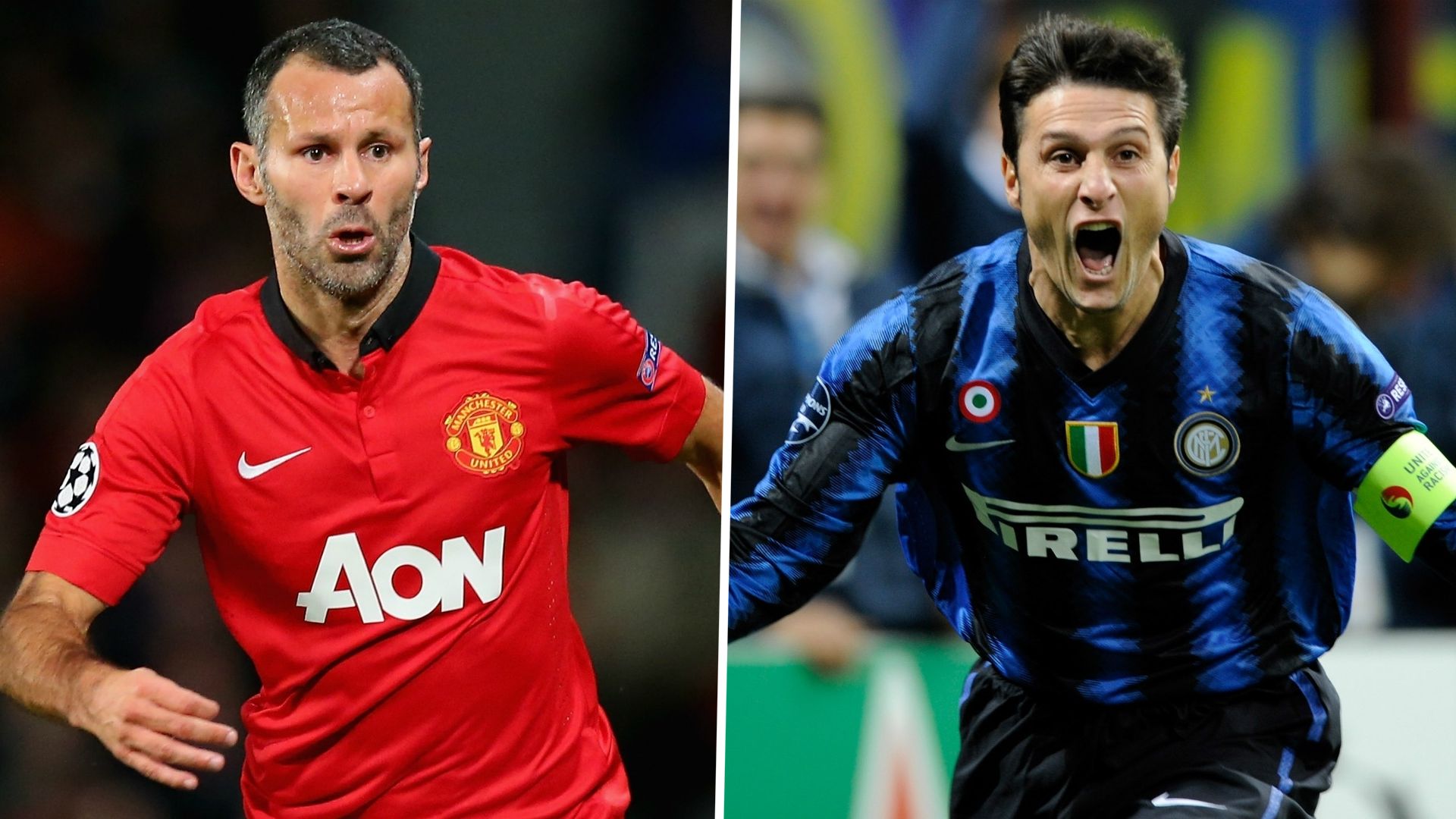 Ryan Giggs Javier Zanetti split