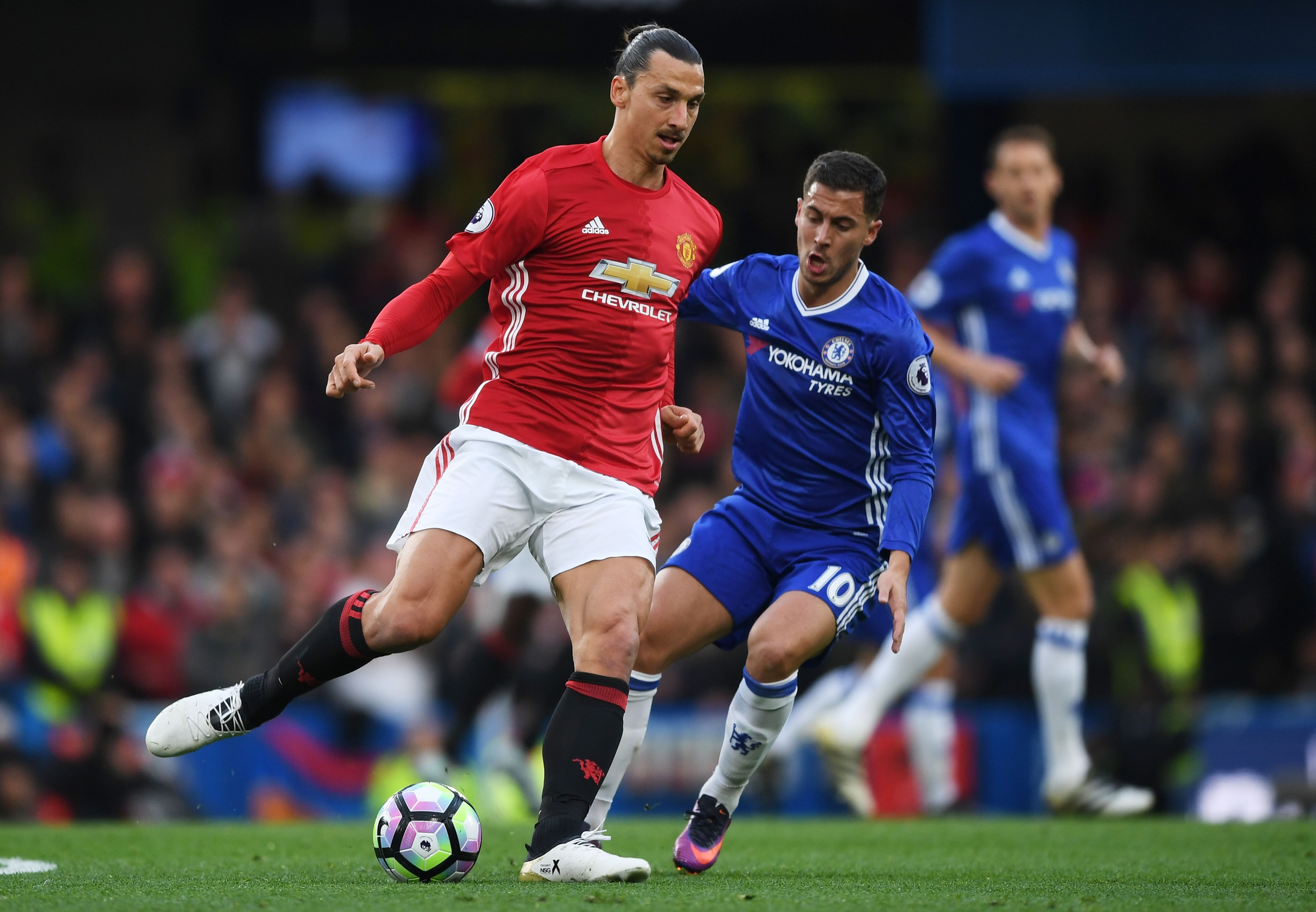 Zlatan Ibrahimovic Eden Hazard Chelsea Manchester United 23102016