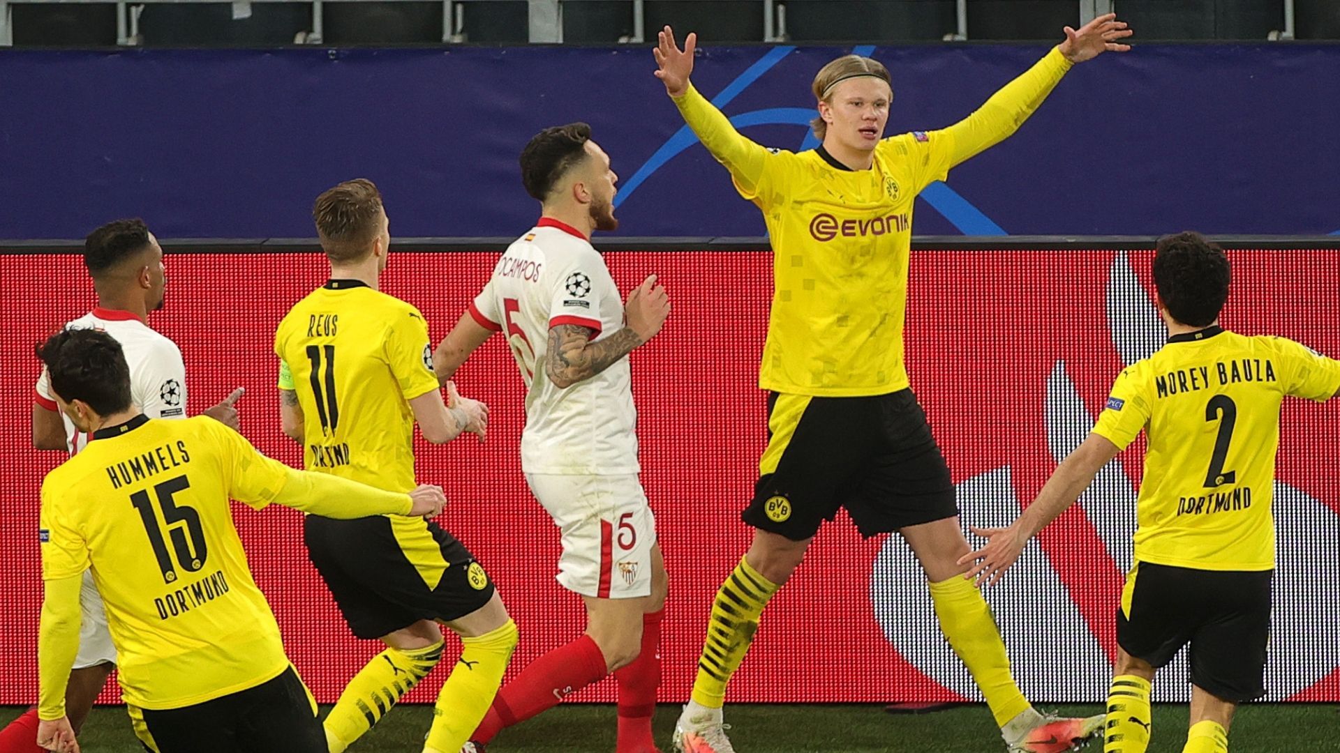 Haaland Ocampos Borussia Sevilla 09032021