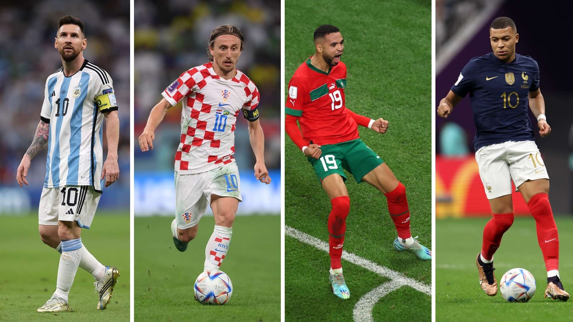 World Cup Semi-Final Messi Modric Mbappe En-Nesyri GFX