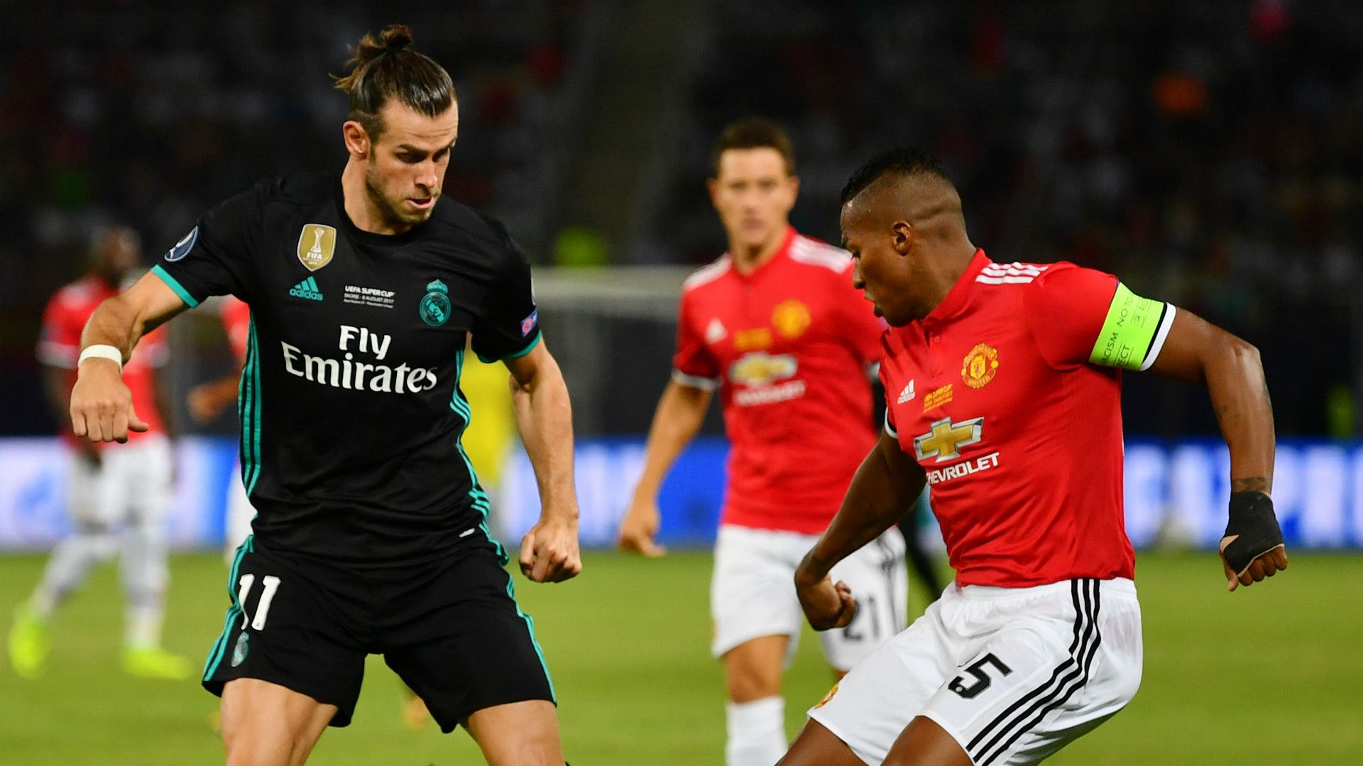 Gareth Bale Antonio Valencia Real Madrid Manchester United