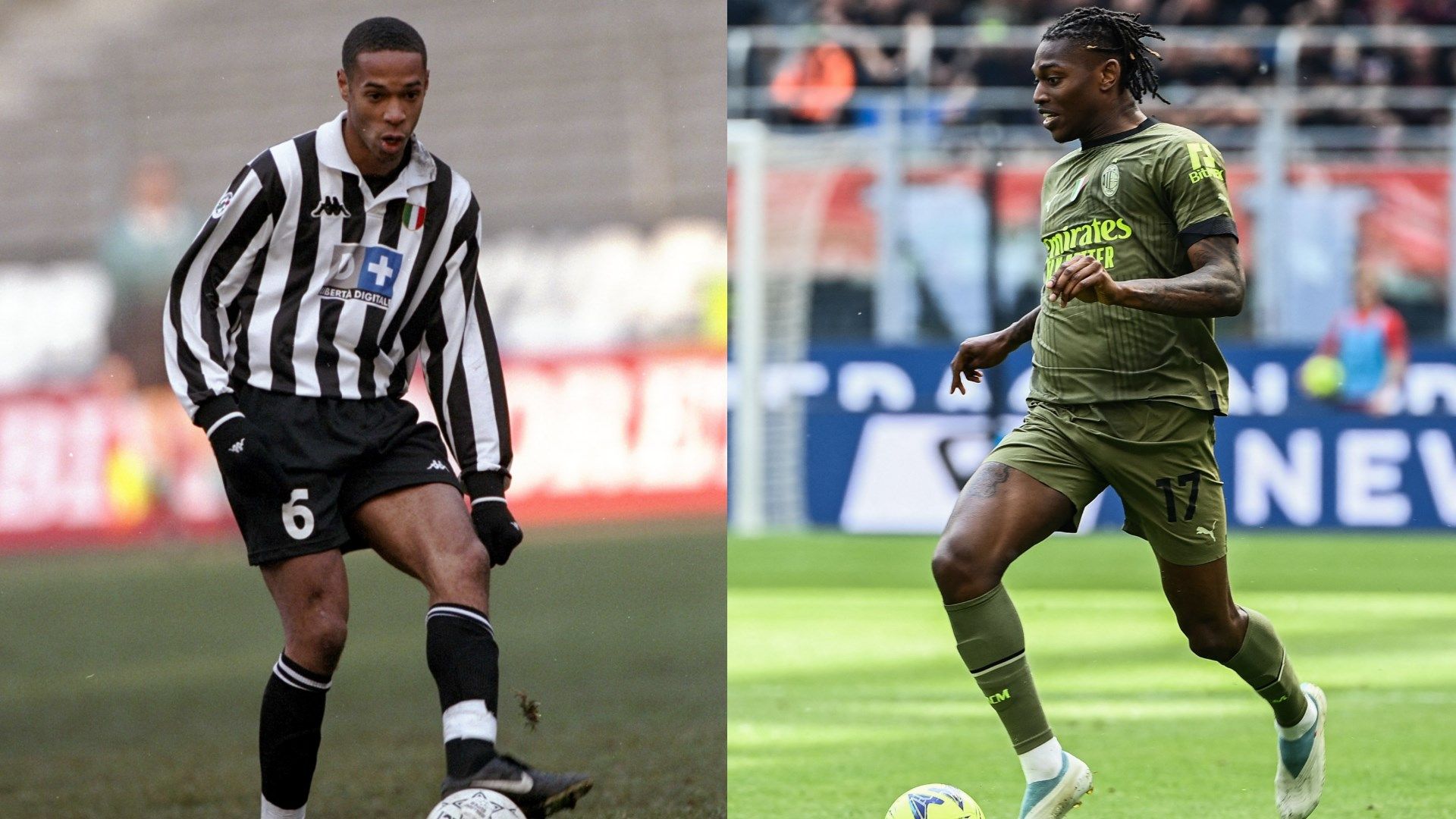 Thierry Henry Rafael Leao Juventus AC Milan GFX