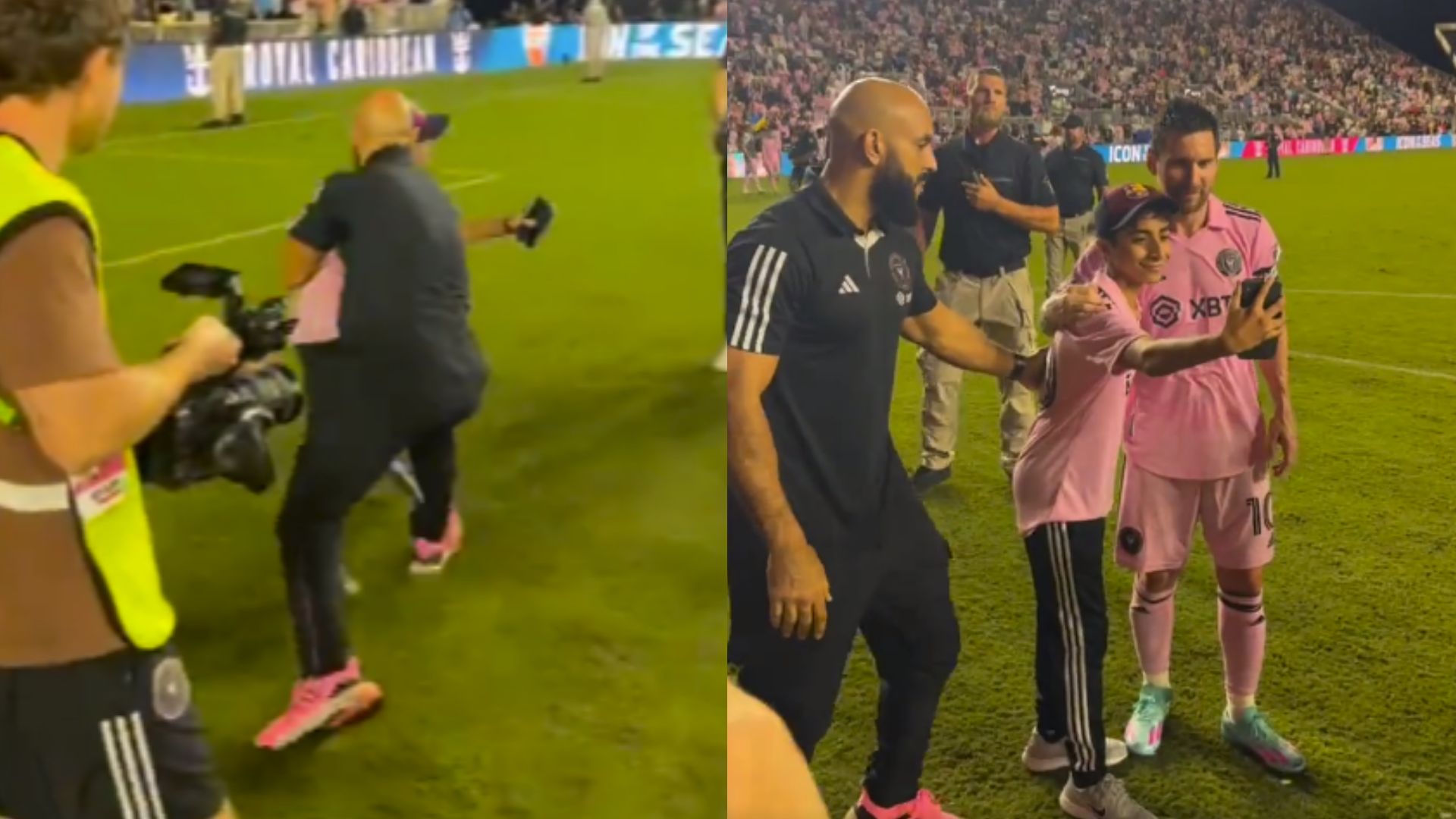 Messi invader selfie 