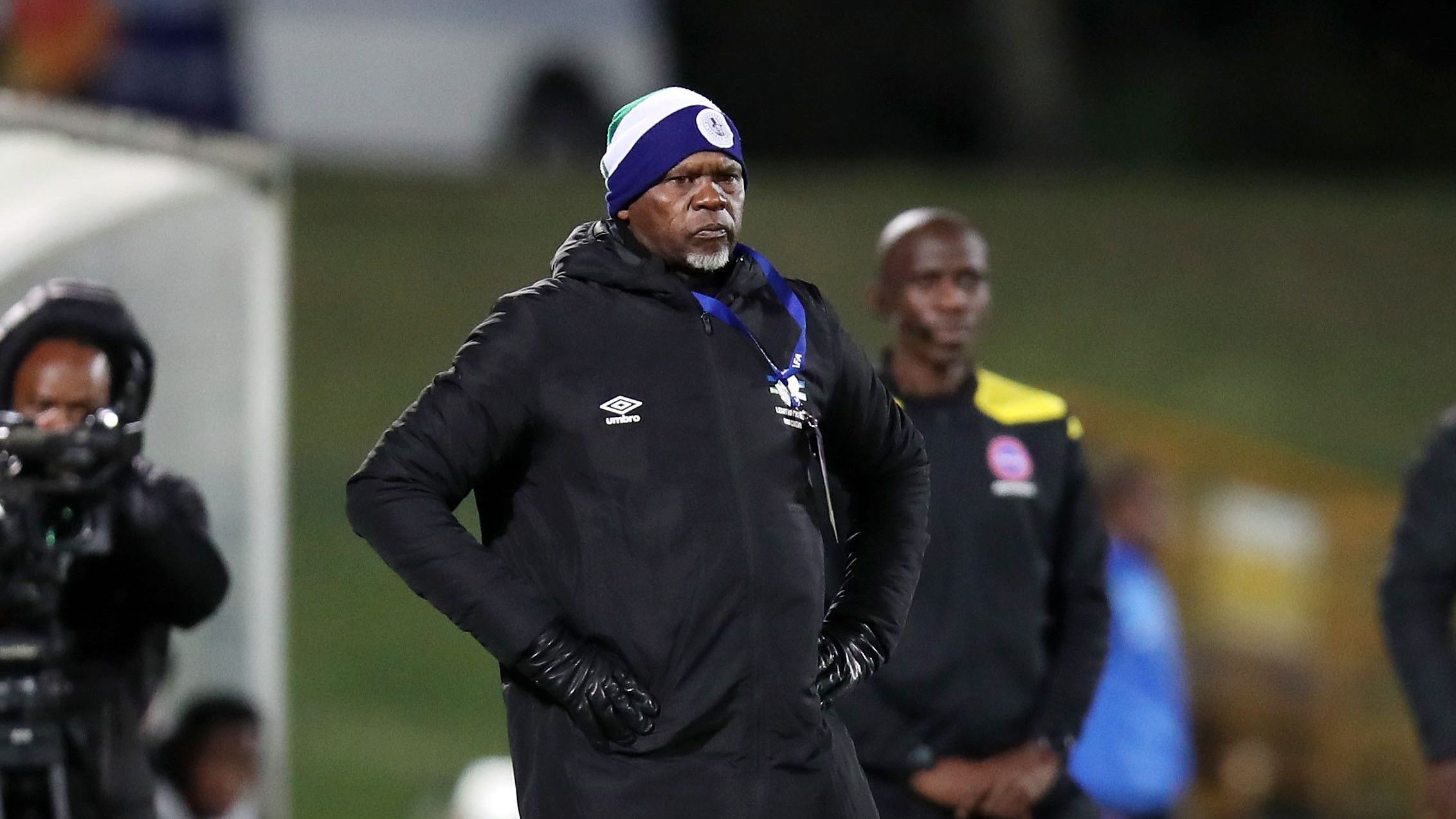 Lesotho head coach Leslie Notsi 