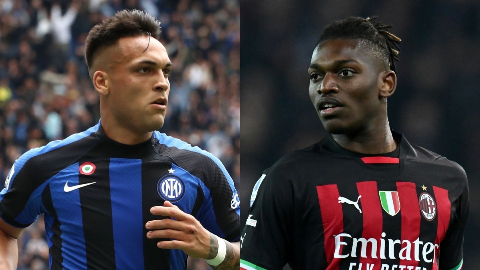 Lautaro Martinez Inter Rafael Leao Milan