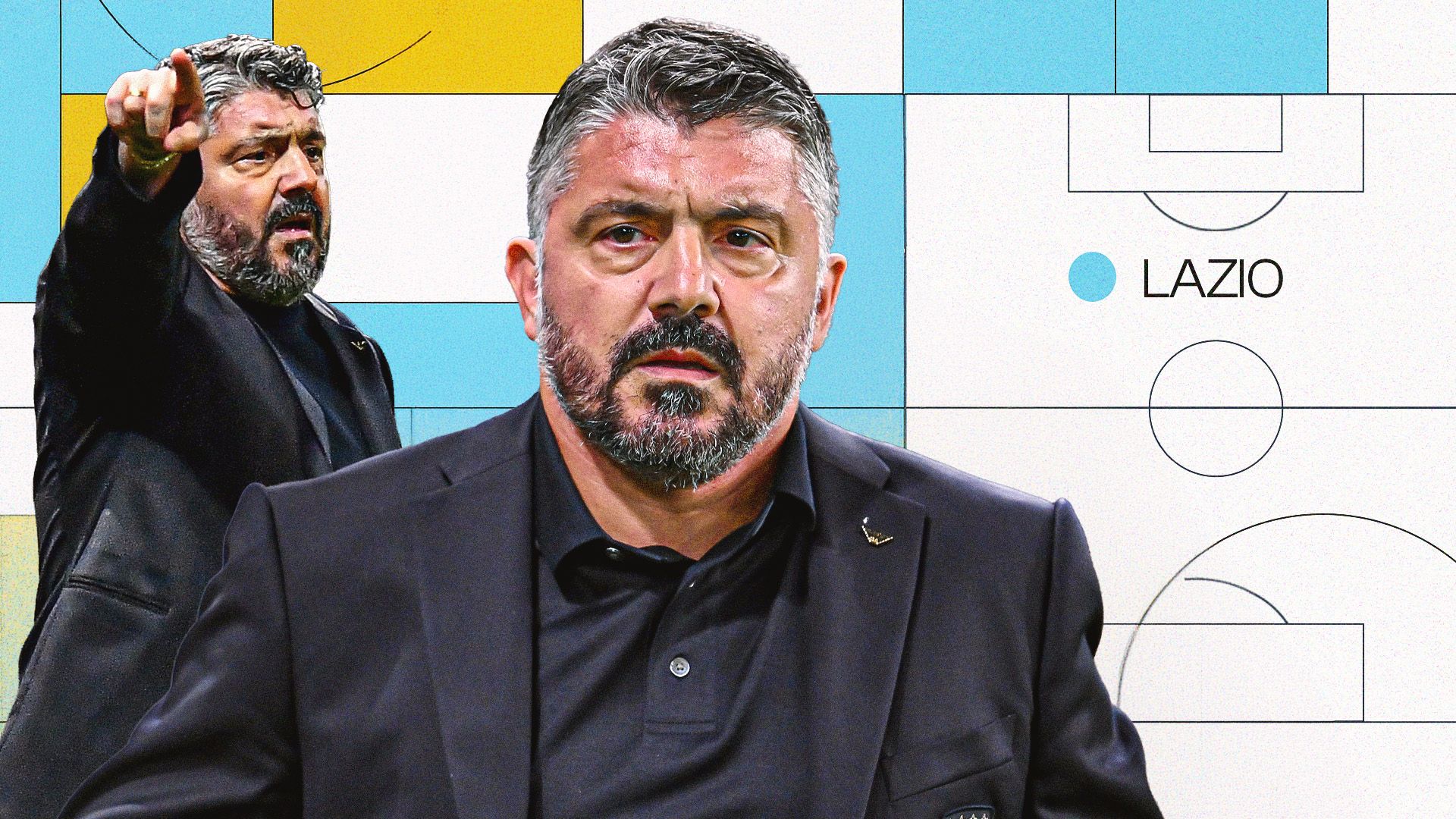 Gattuso Lazio lavagna gfx