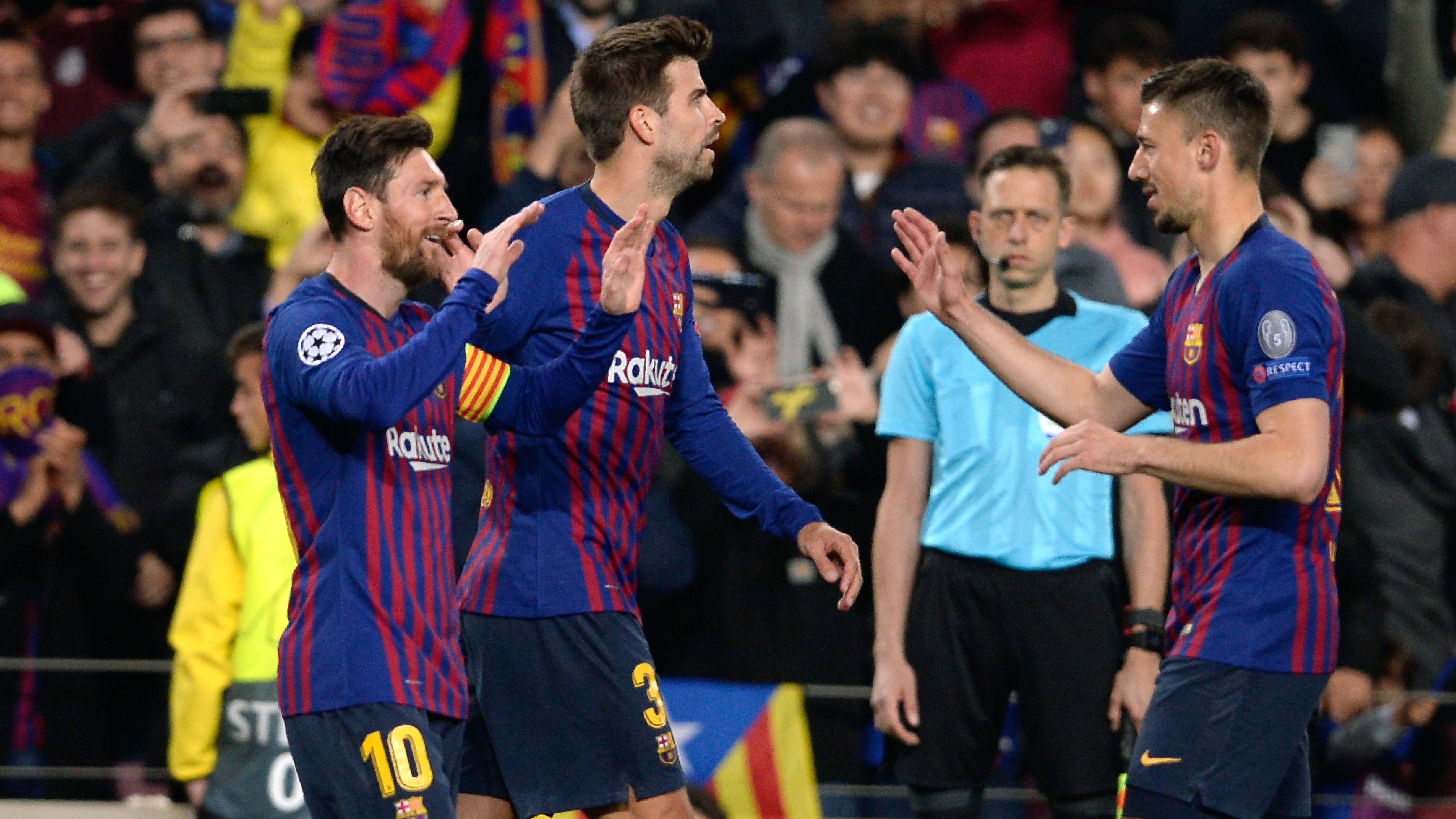 Lionel Messi Gerard Pique Clement Lenglet Barcelona Manchester United UCL 16042019