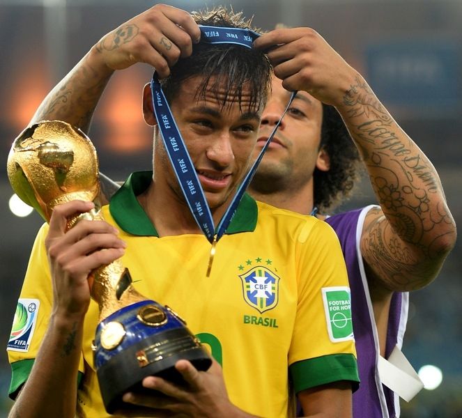 Neymar Marcelo Copa Confederaciones Brasil