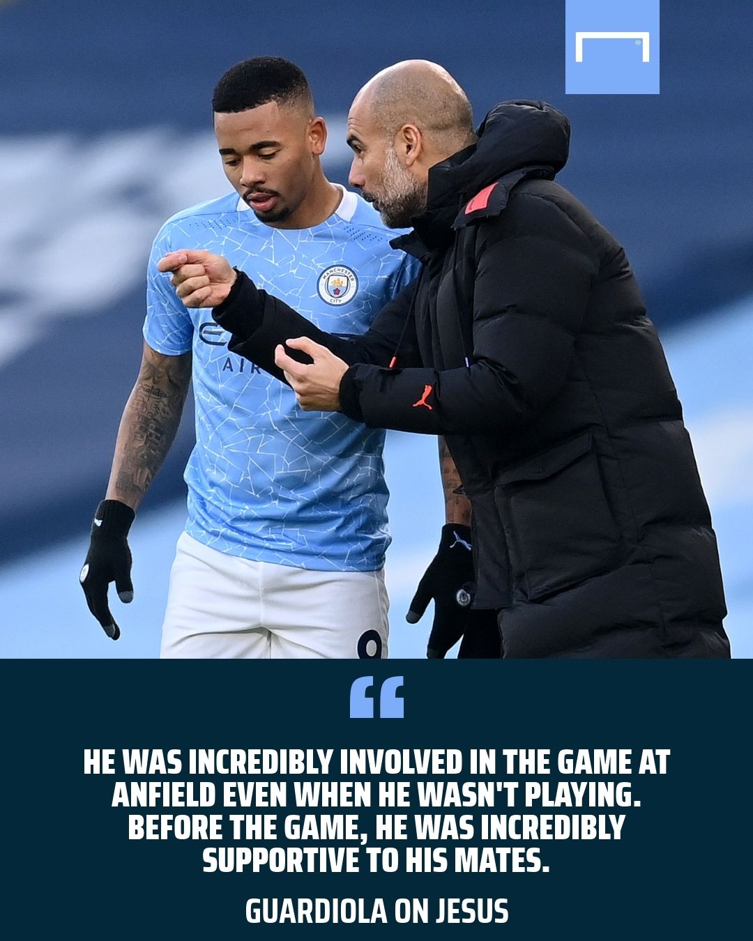 Gabriel Jesus Pep Guardiola Man City GFX