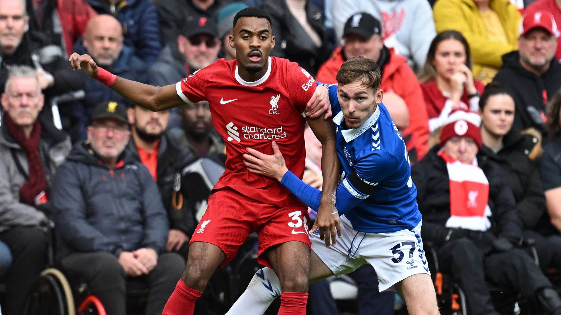 Ryan Gravenberch James Garner Liverpool Everton 2023-24