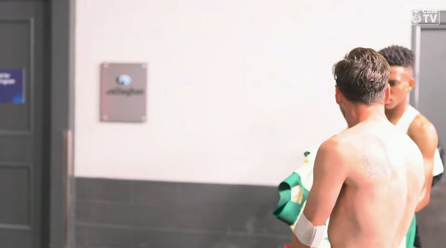 Messi e Estêvão trocando camisas, em Palmeiras x Inter Miami