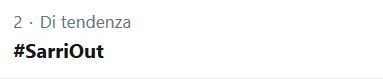 Sarri out tendenza Twitter