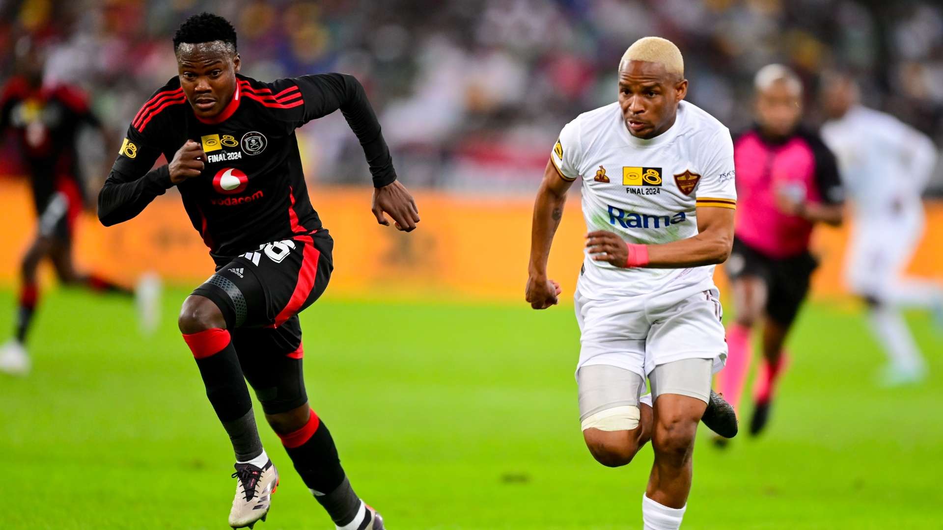 Thabiso Sesane, Orlando Pirates & Lehlohonolo Mojela, Stellenbosch, MTN8, October 2024